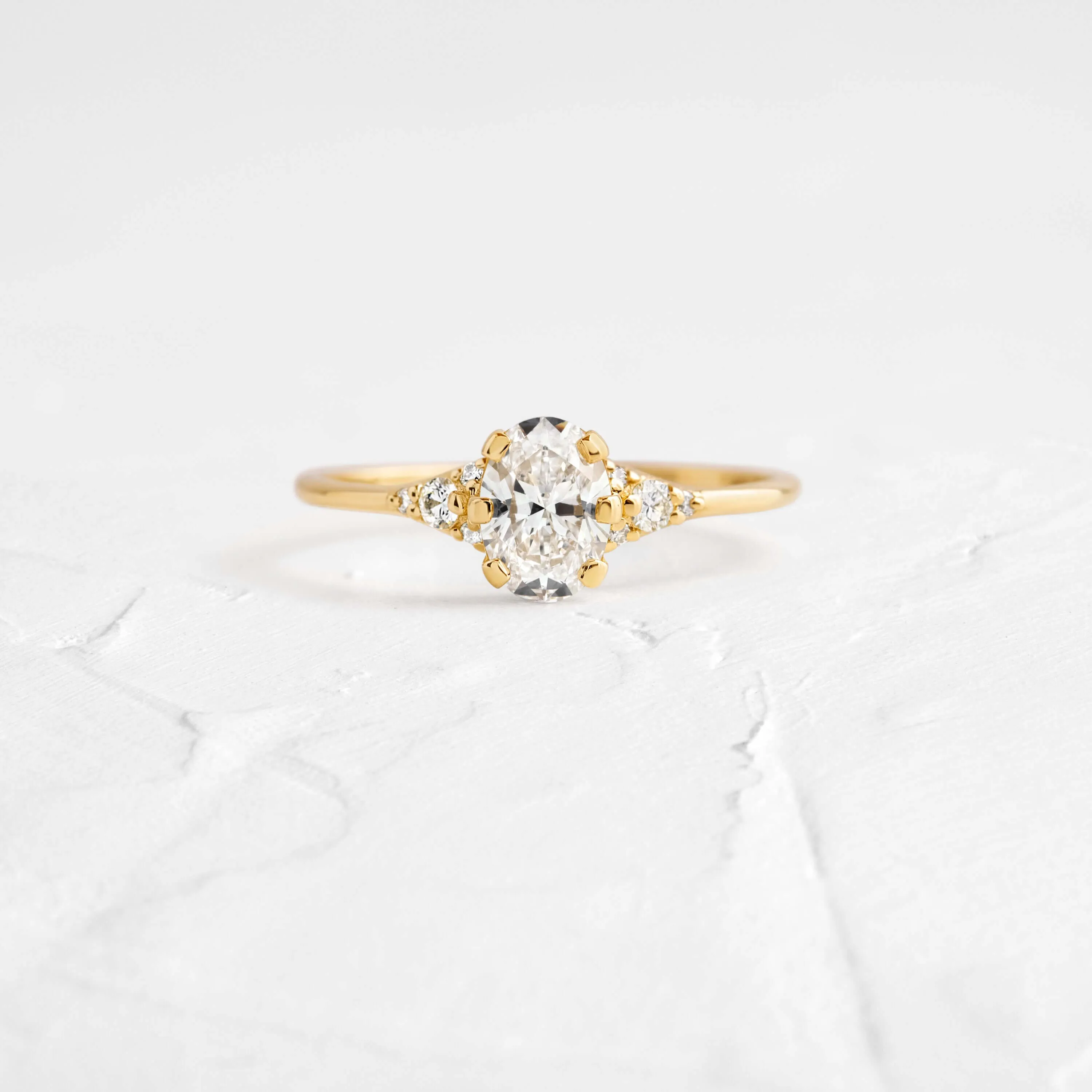 Lady's Slipper Ring, Oval Cut