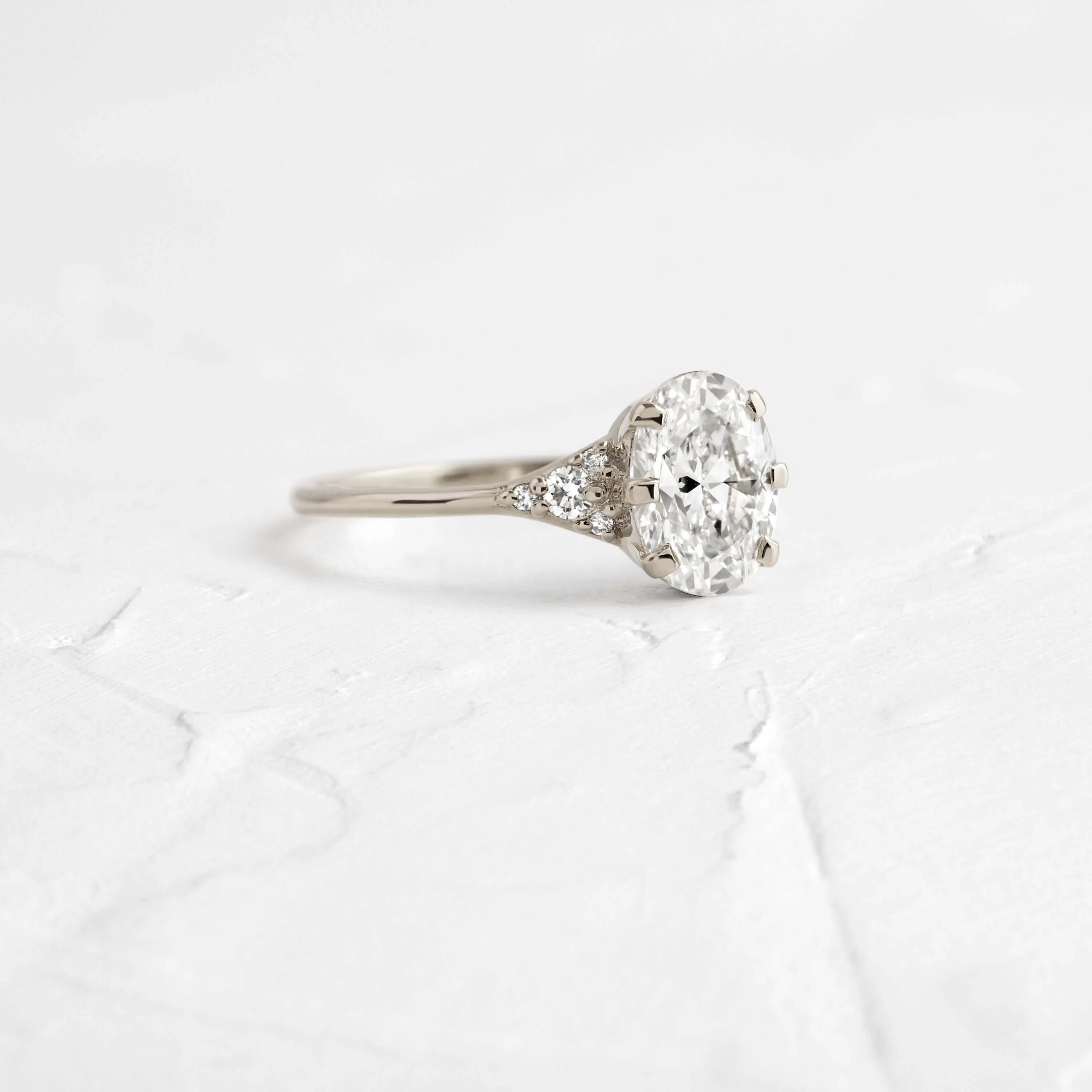 Lady's Slipper Ring, Oval Cut