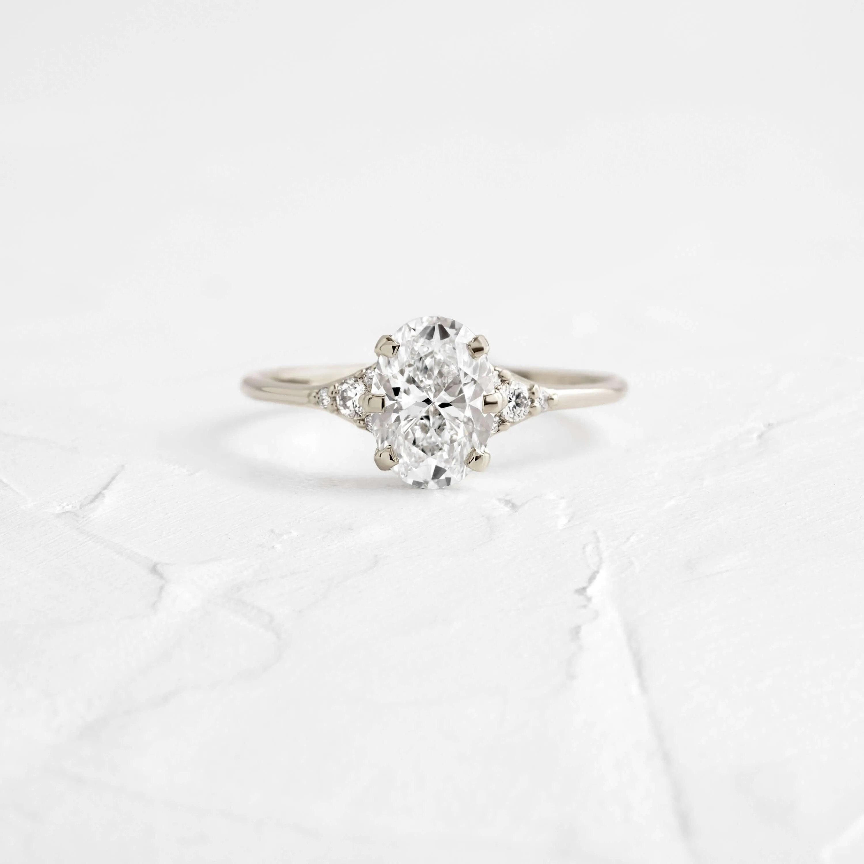 Lady's Slipper Ring, Oval Cut