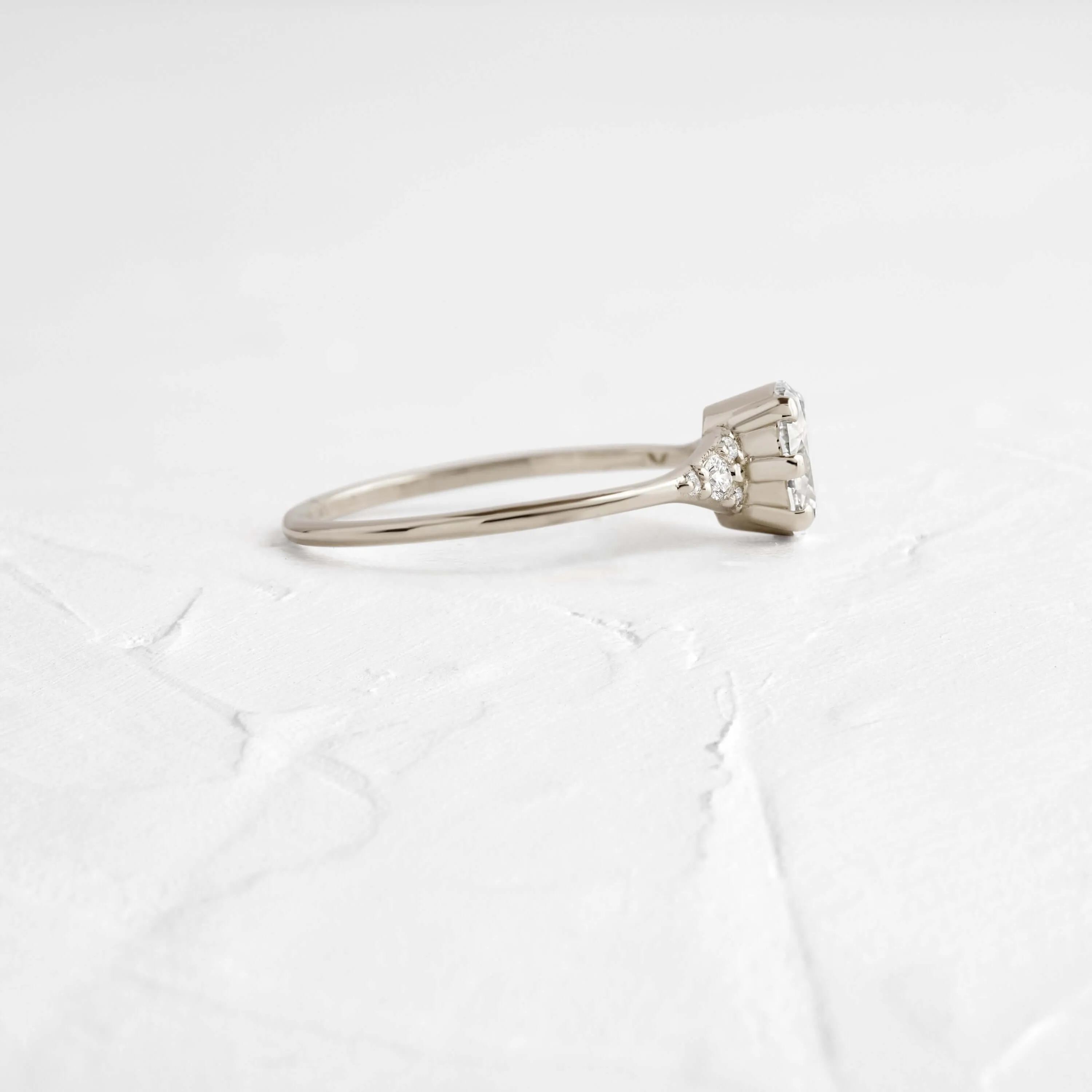 Lady's Slipper Ring, Oval Cut