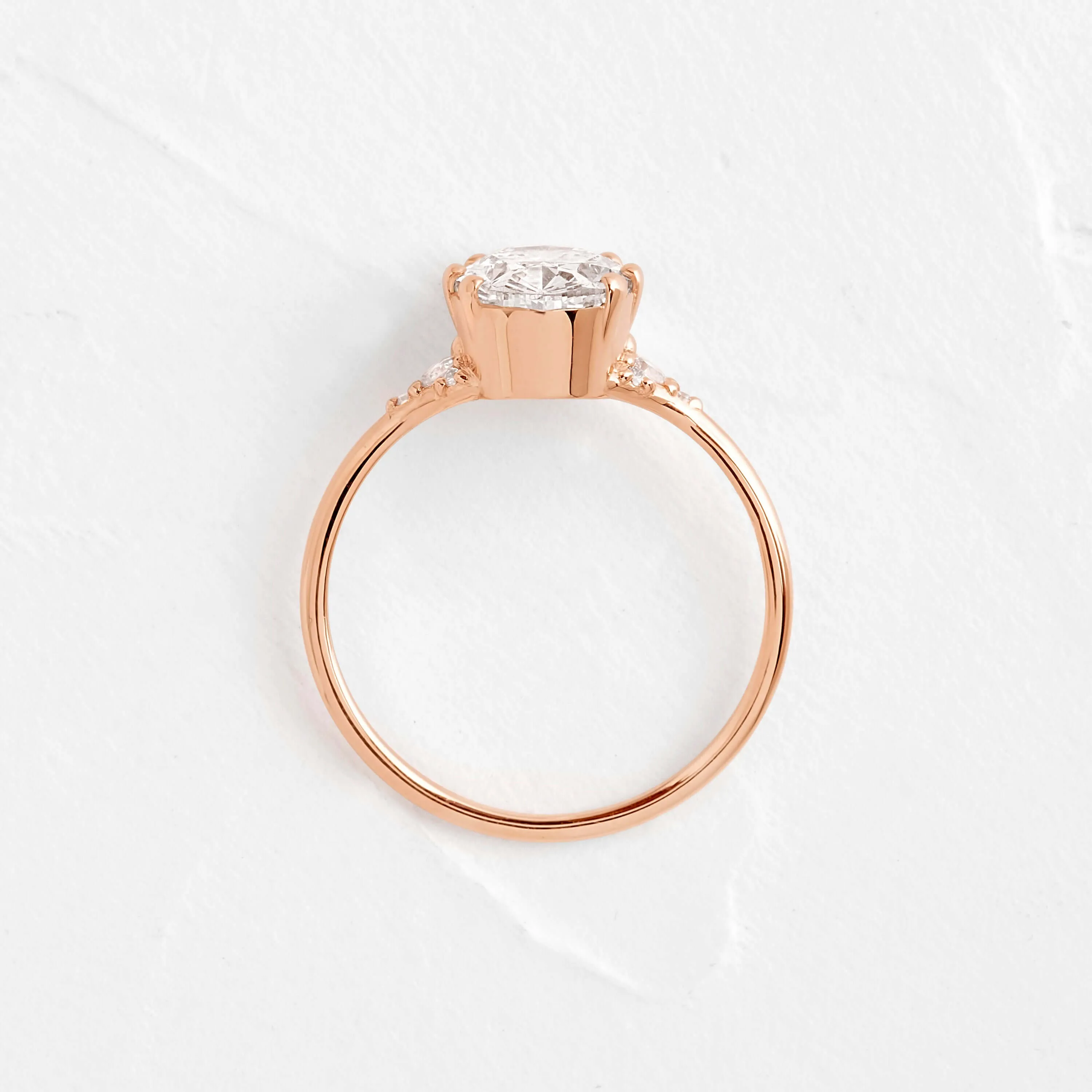 Lady's Slipper Ring, Oval Cut