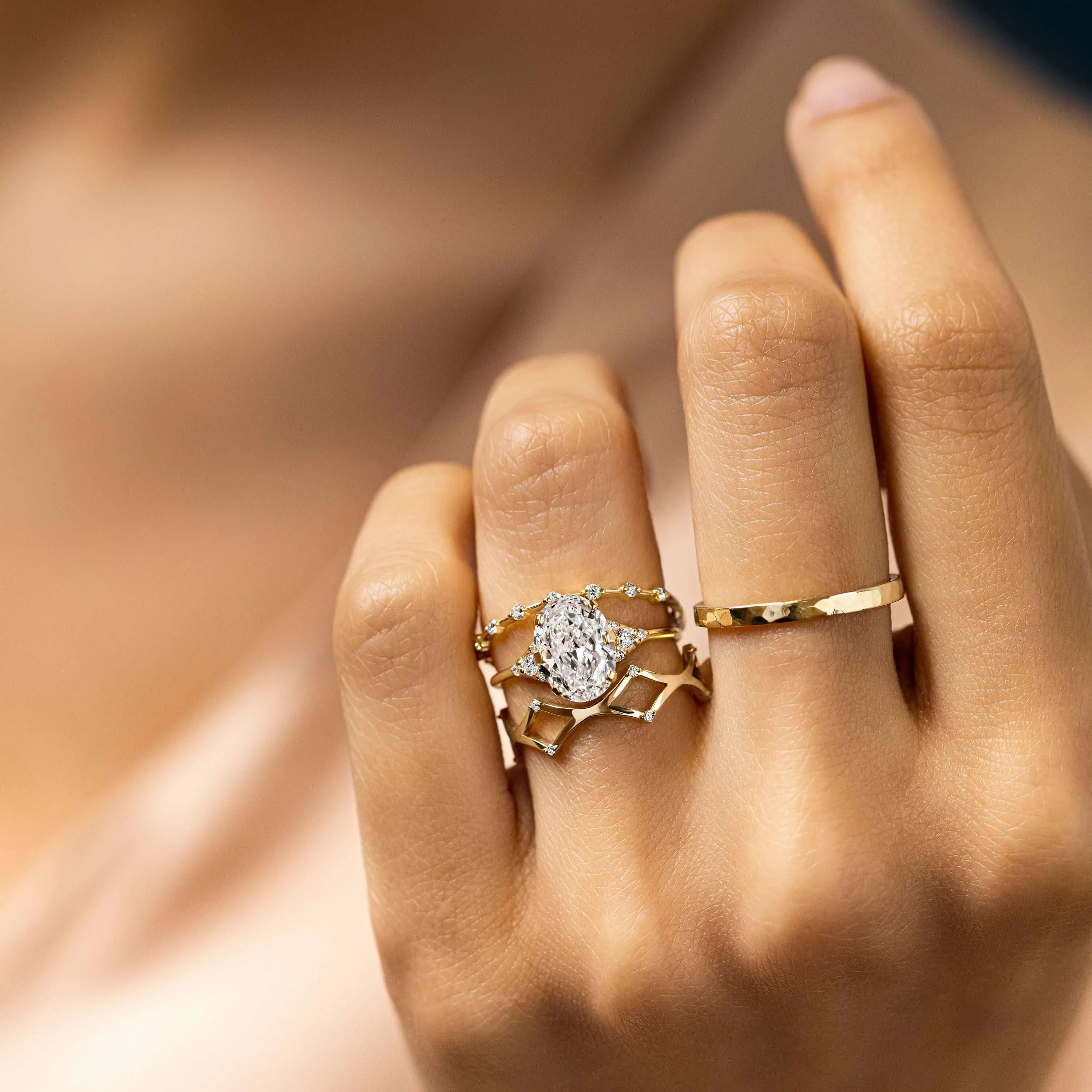 Lady's Slipper Ring, Oval Cut