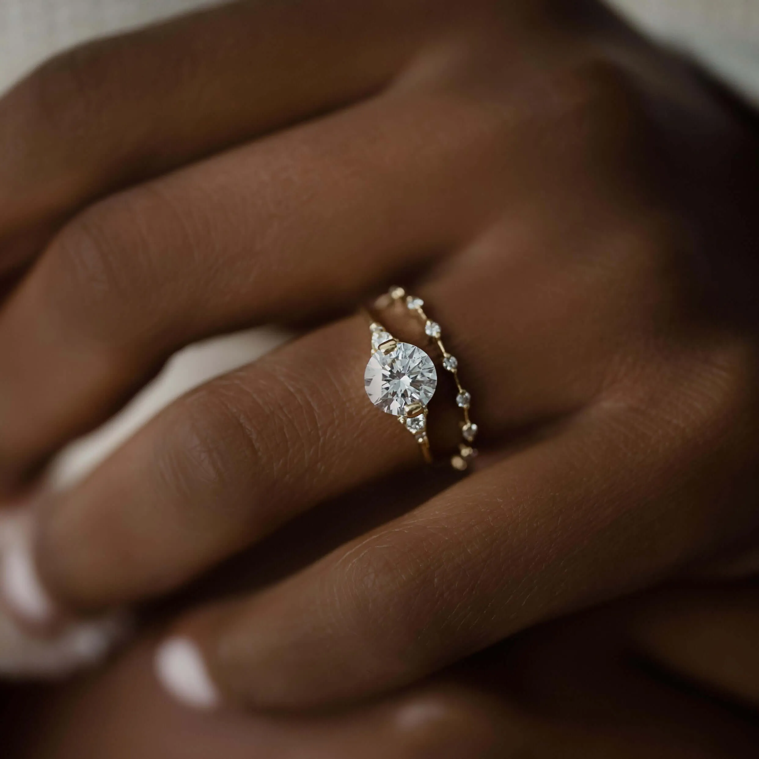 Lady's Slipper Ring, Round Cut