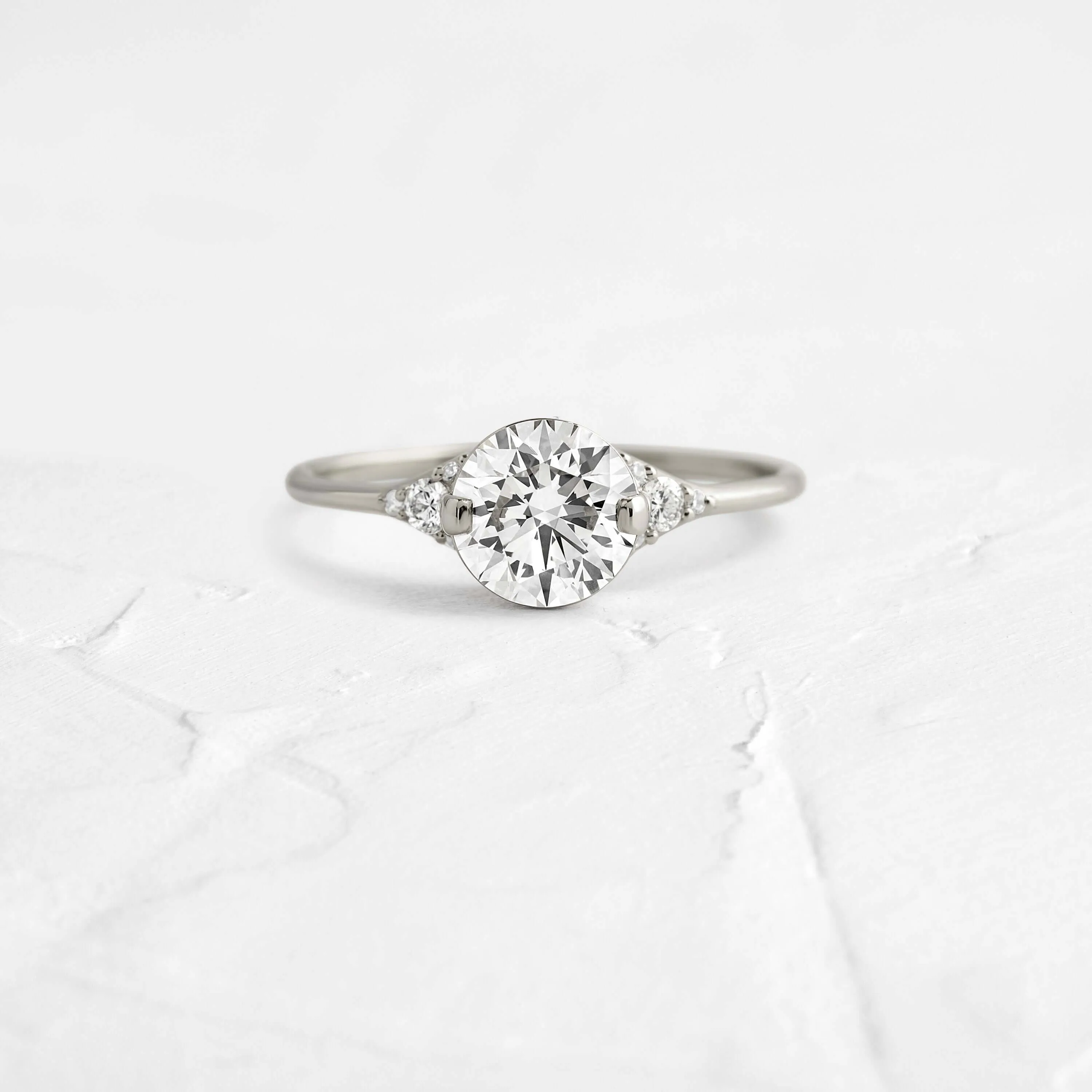 Lady's Slipper Ring, Round Cut