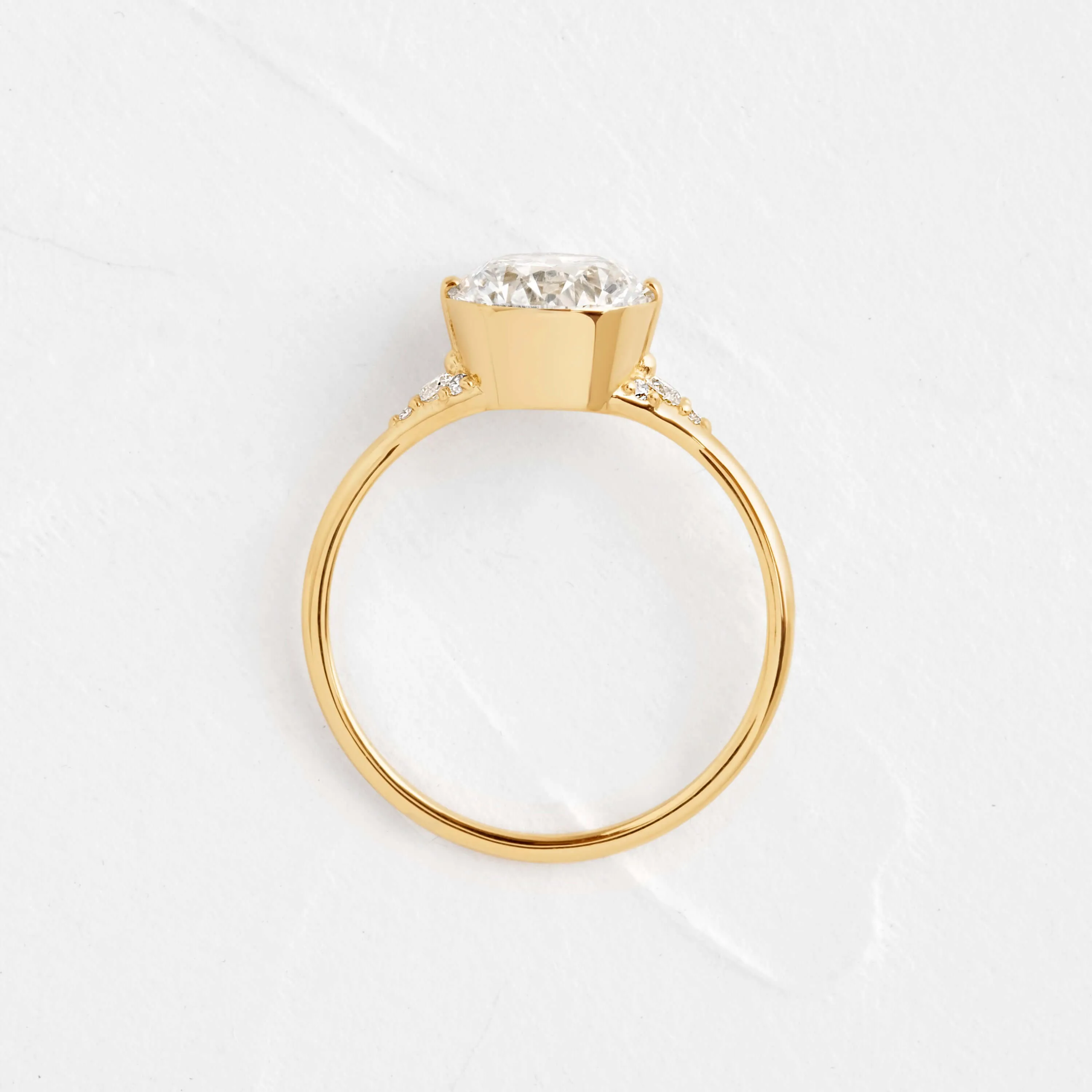 Lady's Slipper Ring, Round Cut