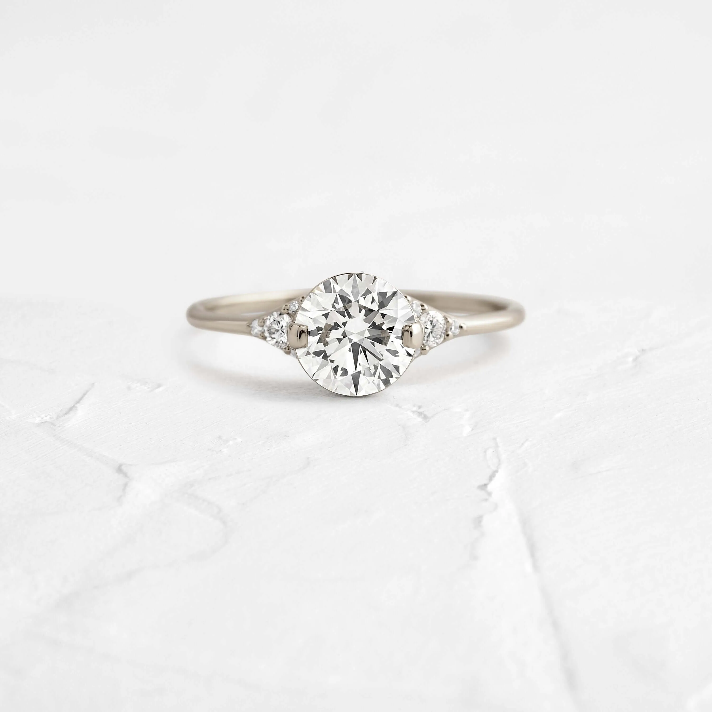 Lady's Slipper Ring, Round Cut
