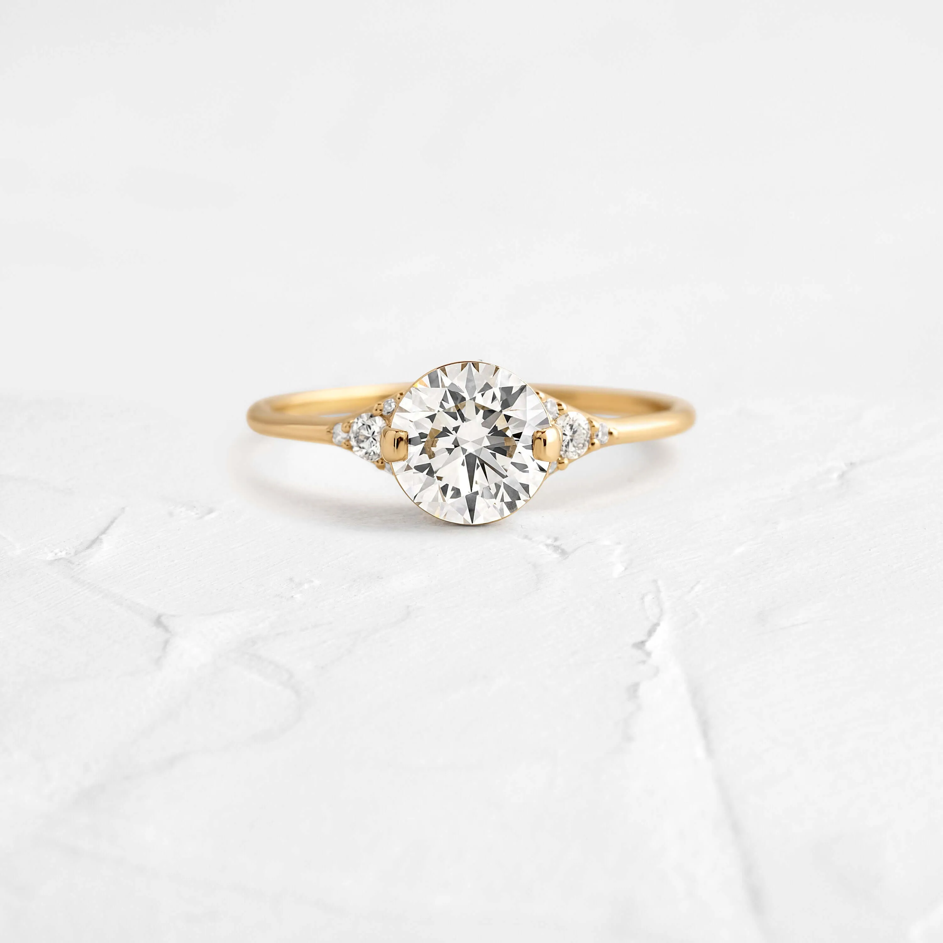 Lady's Slipper Ring, Round Cut