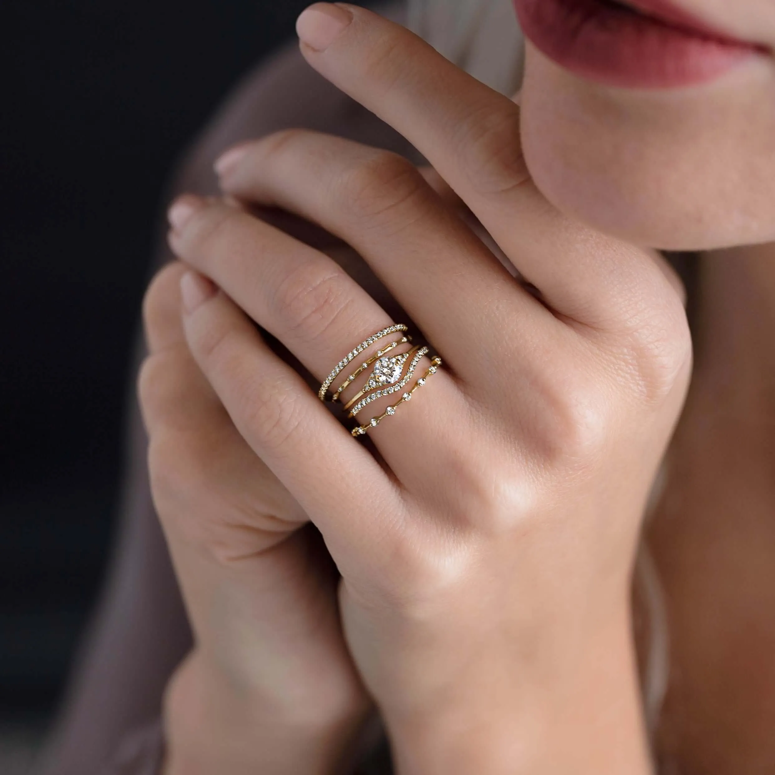 Lady's Slipper Ring, Round Cut