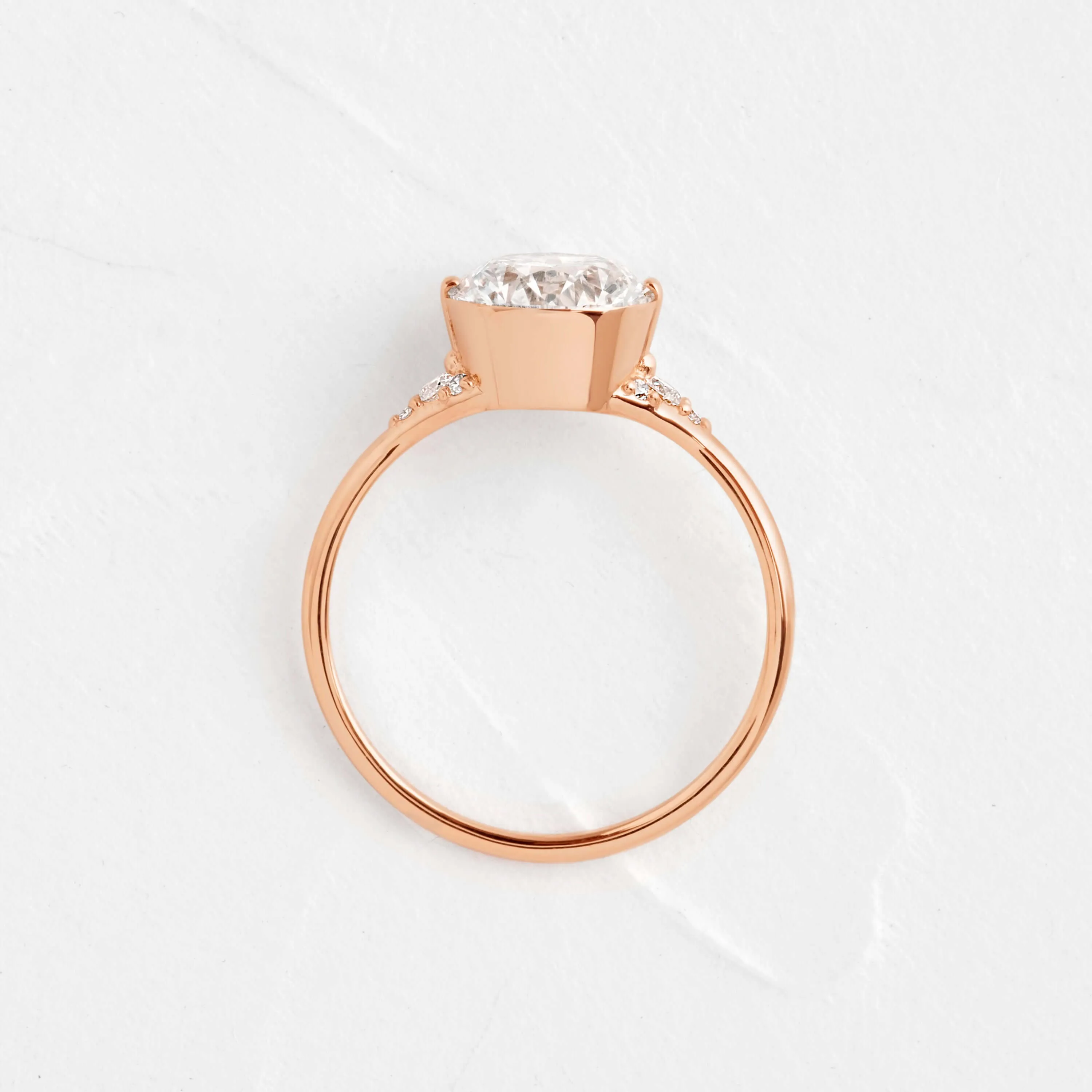 Lady's Slipper Ring, Round Cut
