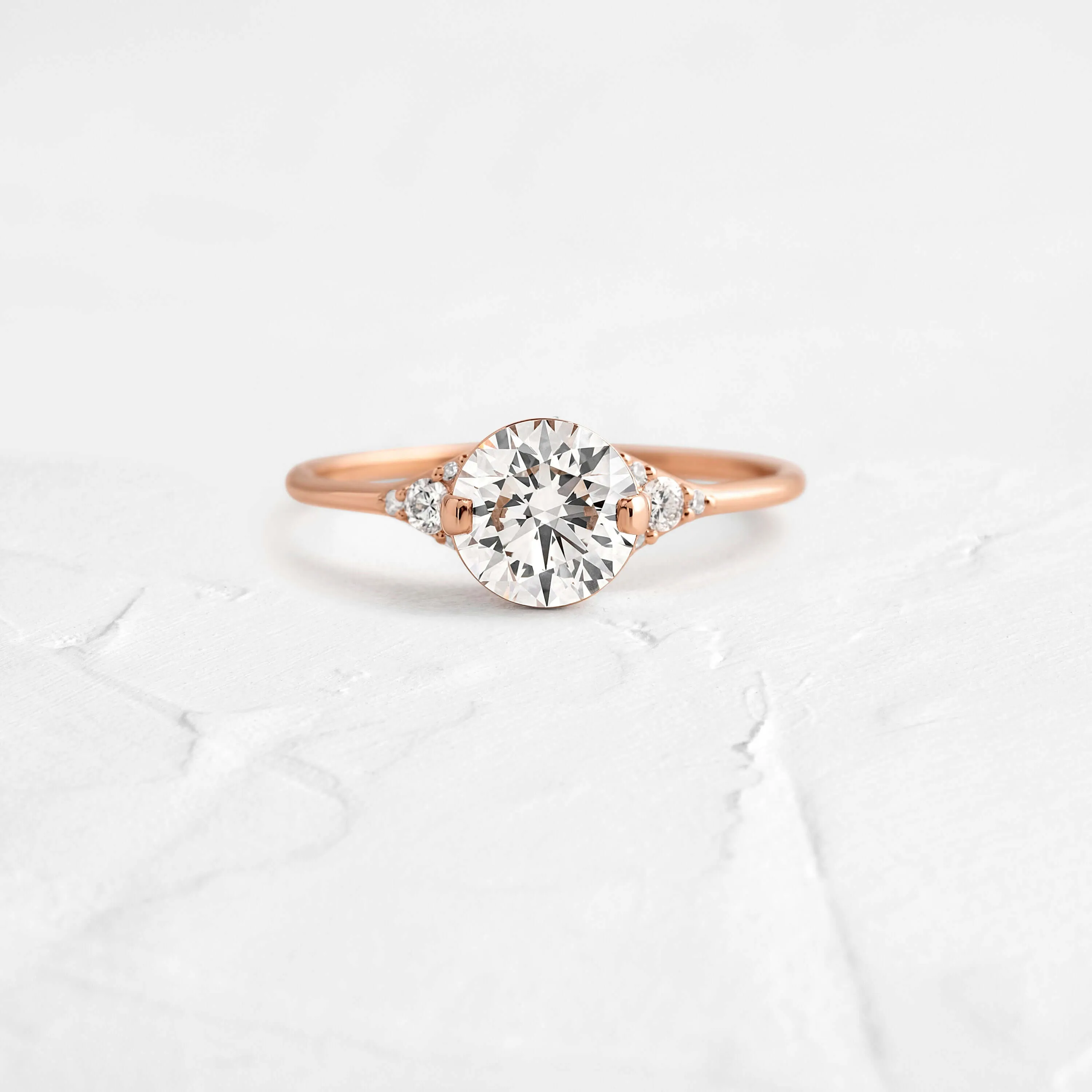 Lady's Slipper Ring, Round Cut