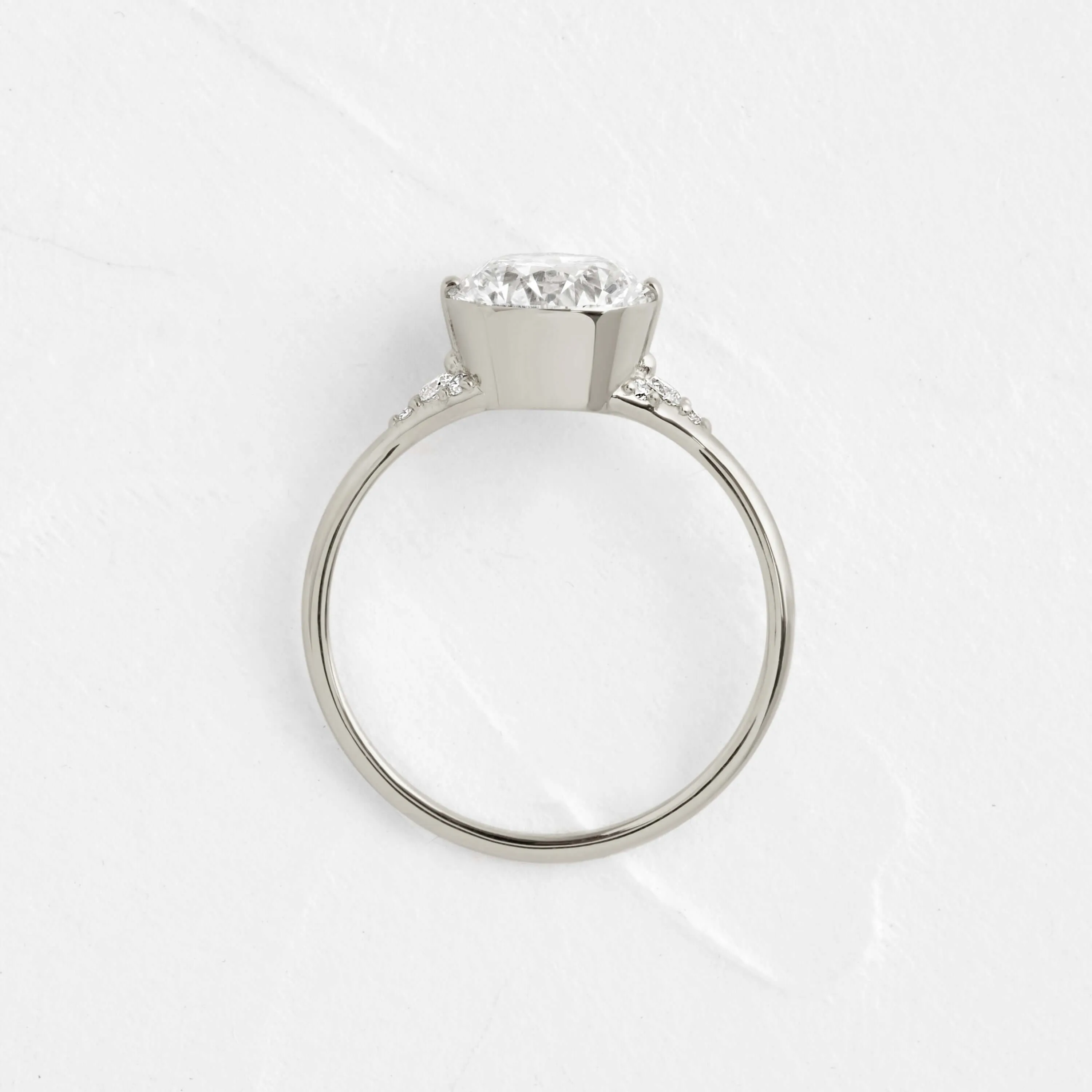 Lady's Slipper Ring, Round Cut