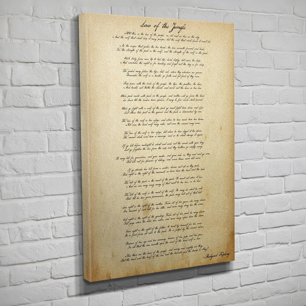 Law of the Jungle - Canvas