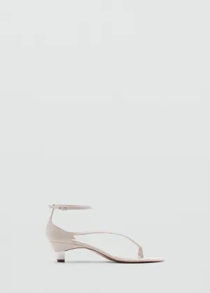 Leather sandals with a wide strap