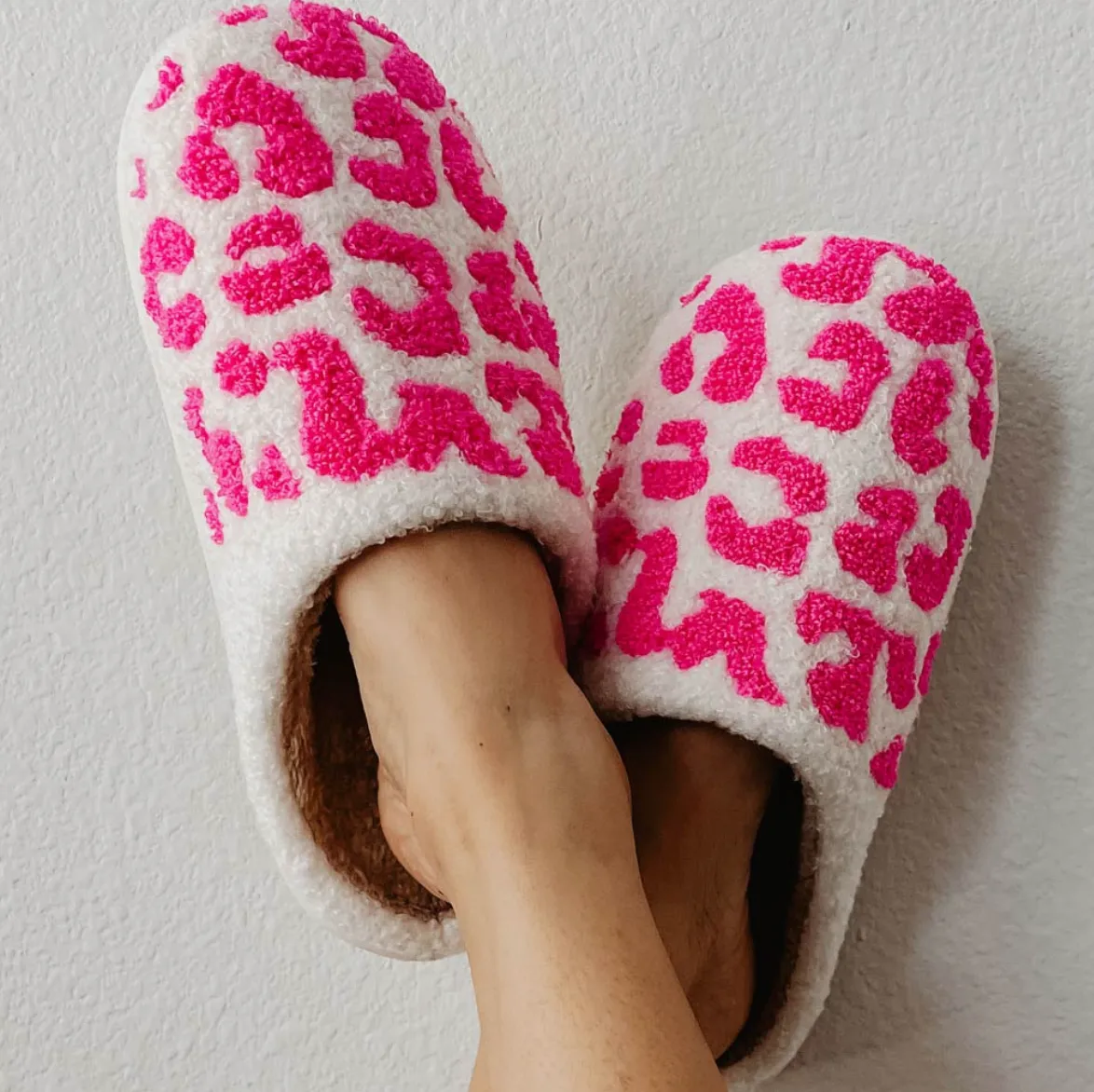 Leopard Lover Hot Pink Slippers