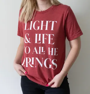 Light & Life Tee in Canvas Red