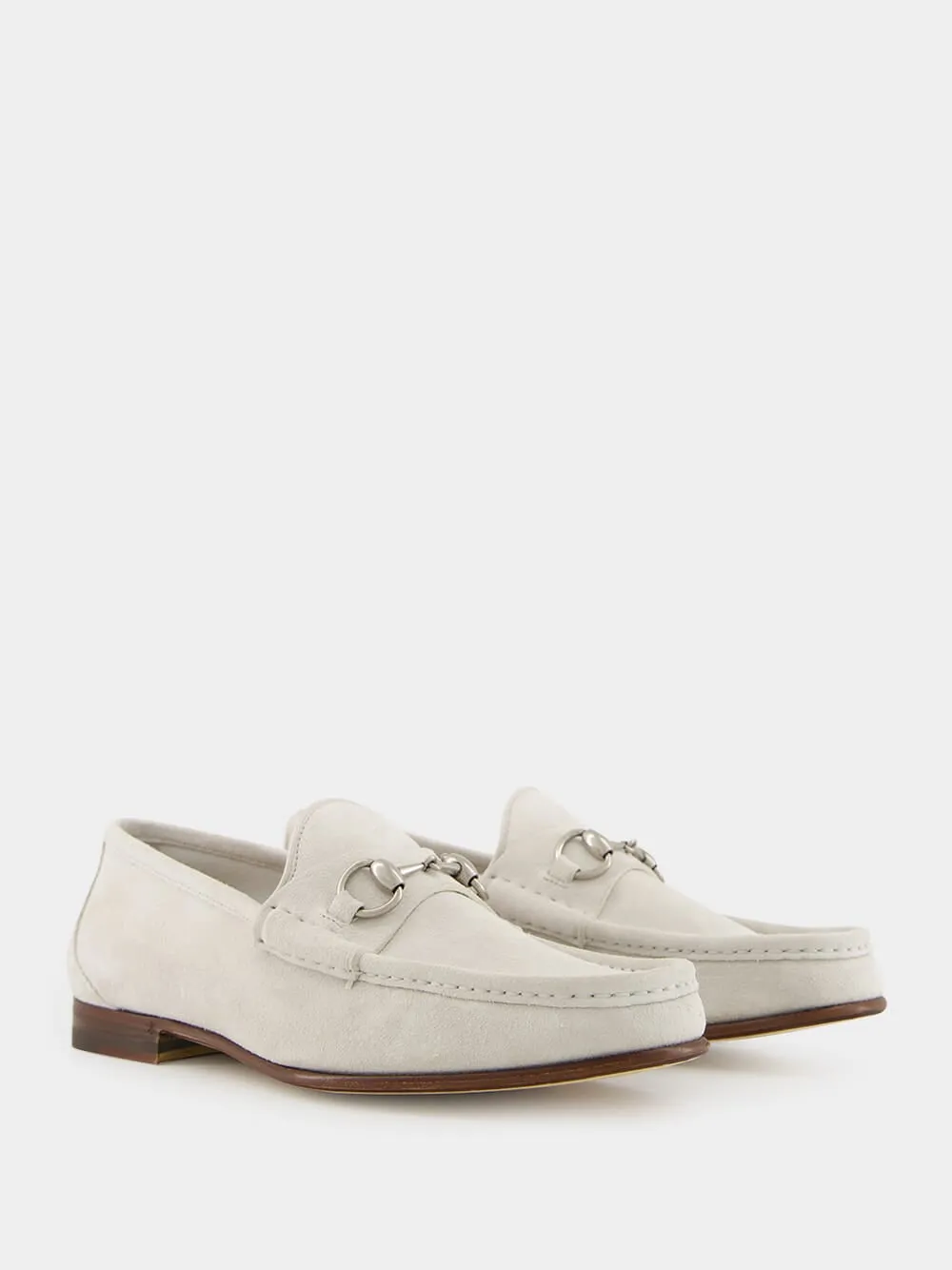 Light Grey Suede Horsebit 1953 Loafer