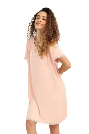 Lightweight Nightgown with Lace