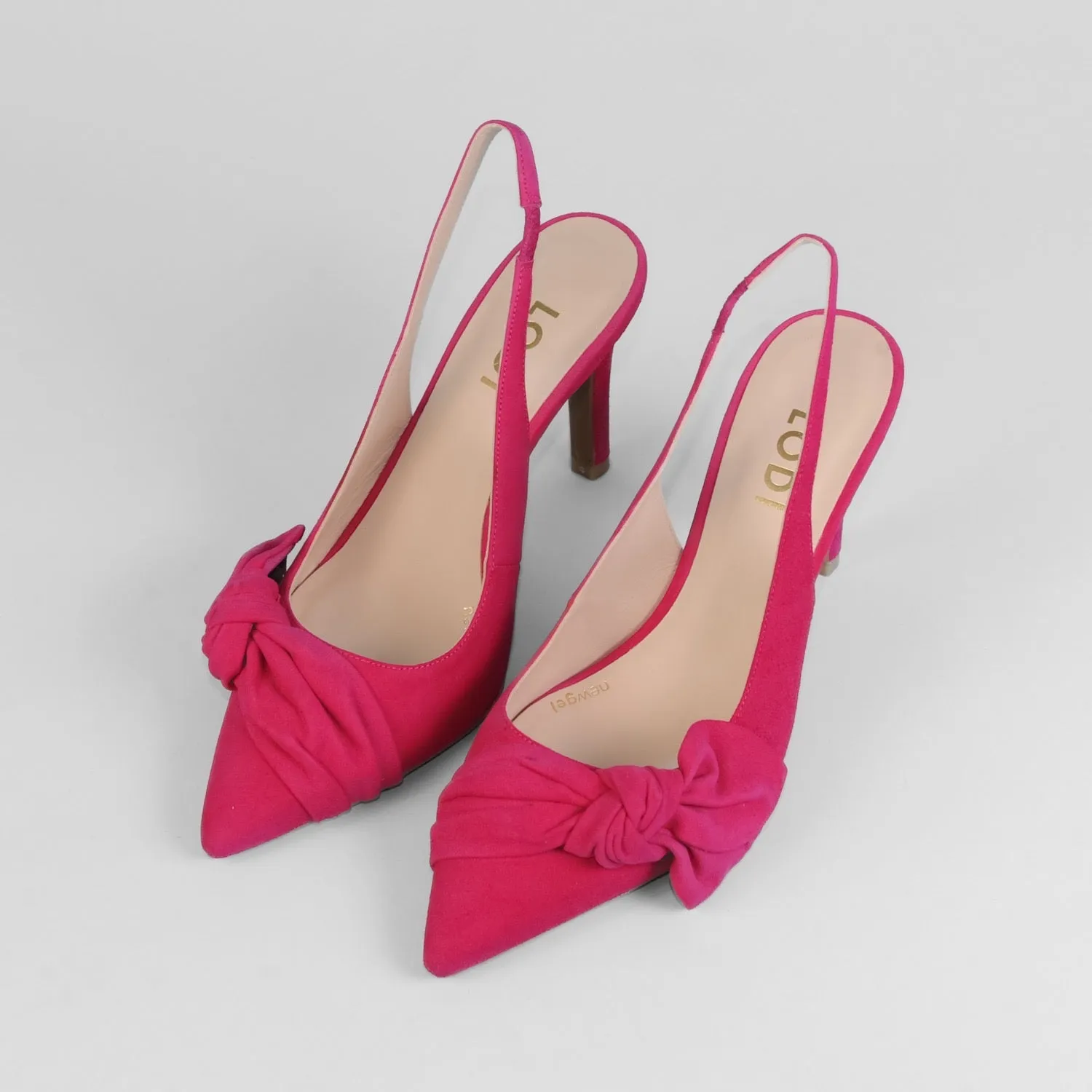 Lodi - Rusileo Cerise Pink Bow Slingback