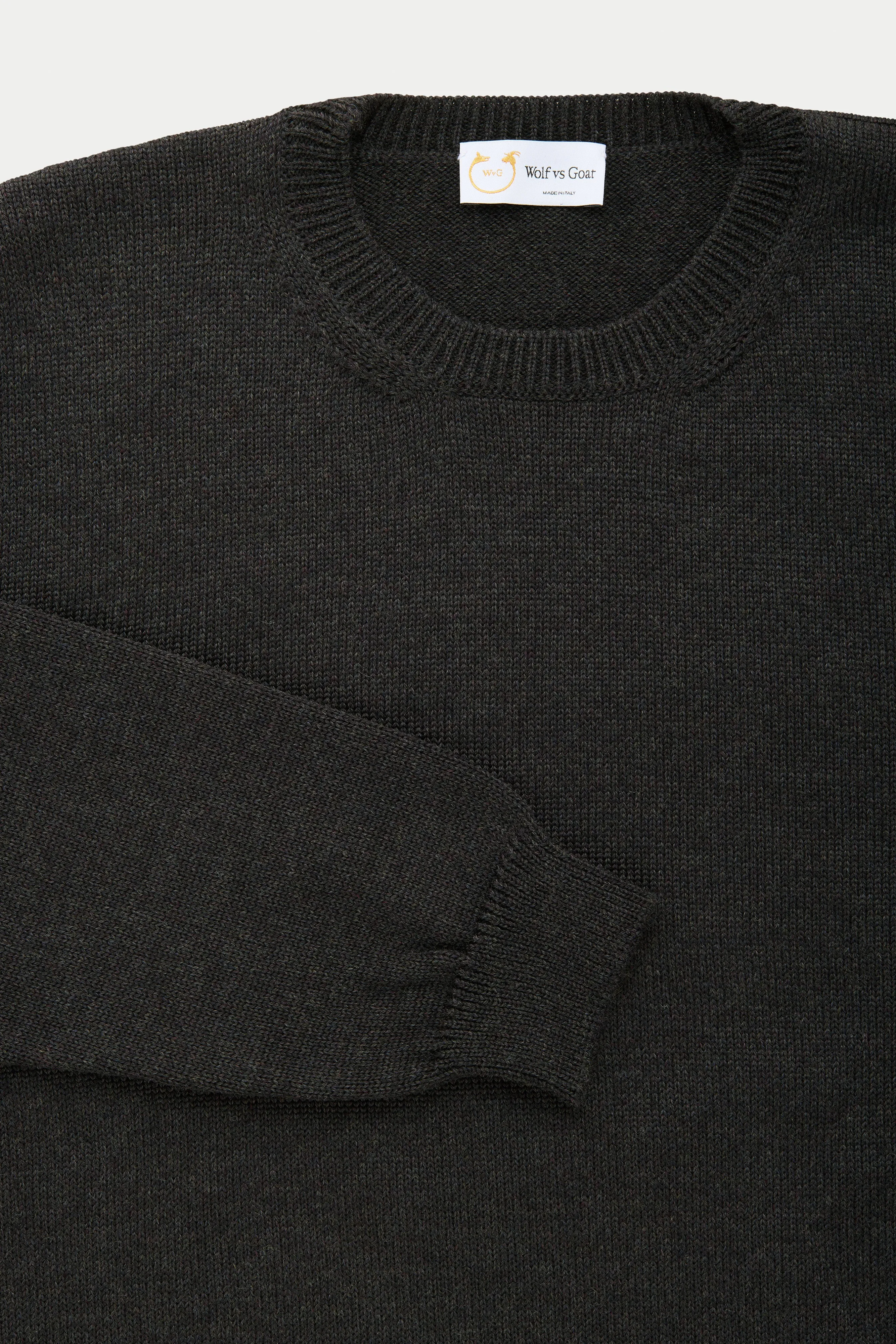 Long Sleeve Wool Knitted Crewneck 4 Color Options