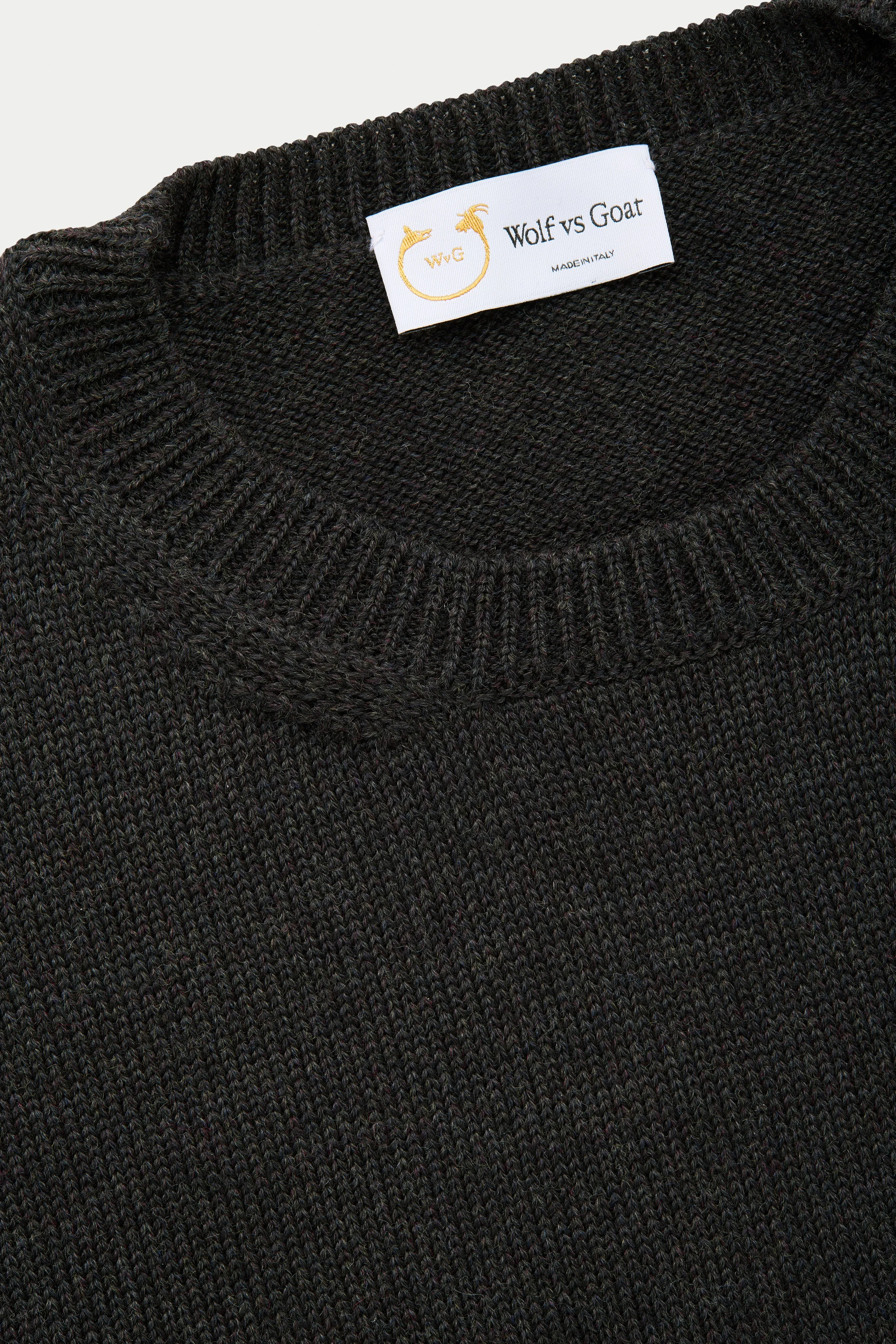 Long Sleeve Wool Knitted Crewneck 4 Color Options