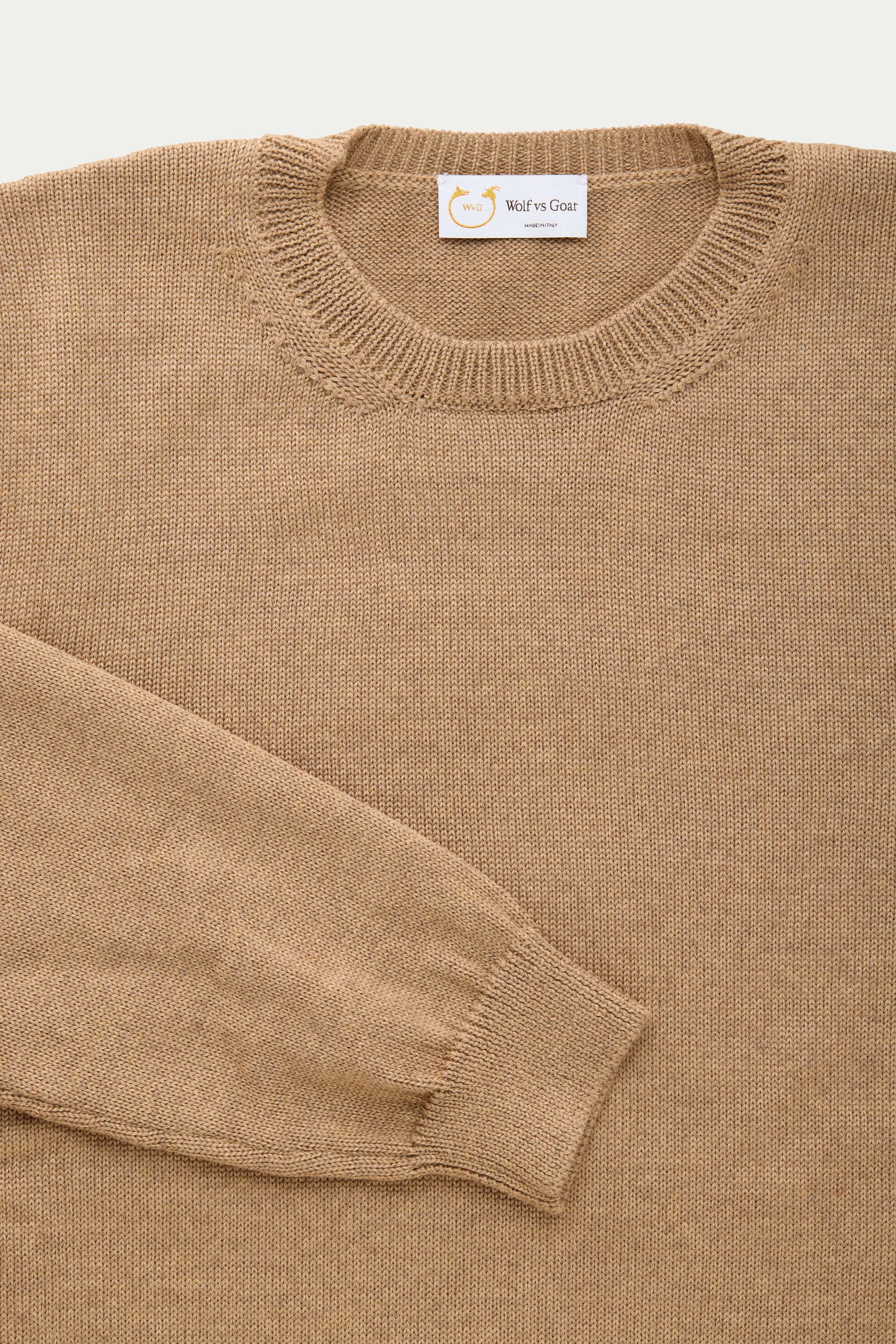 Long Sleeve Wool Knitted Crewneck 4 Color Options