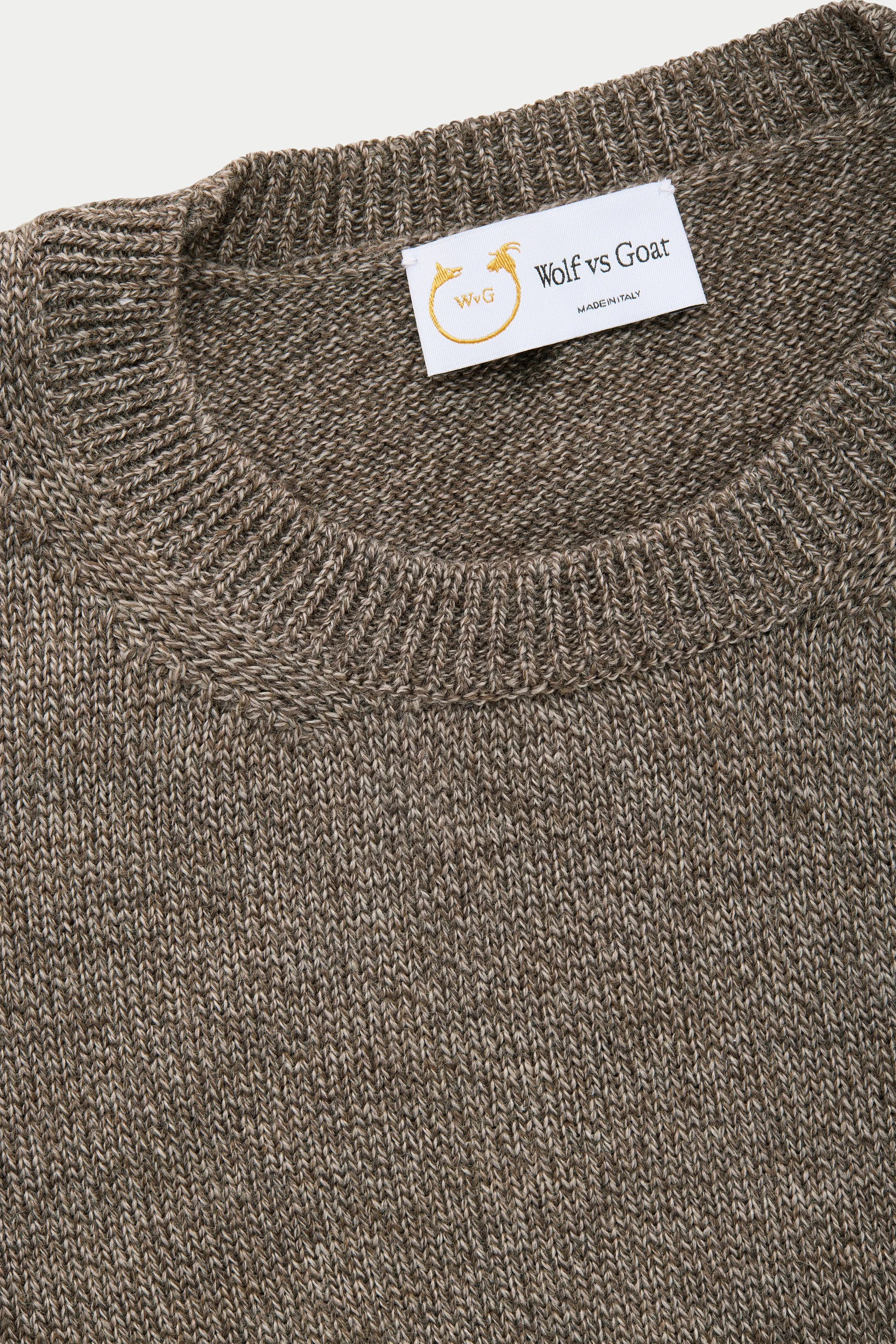 Long Sleeve Wool Knitted Crewneck 4 Color Options