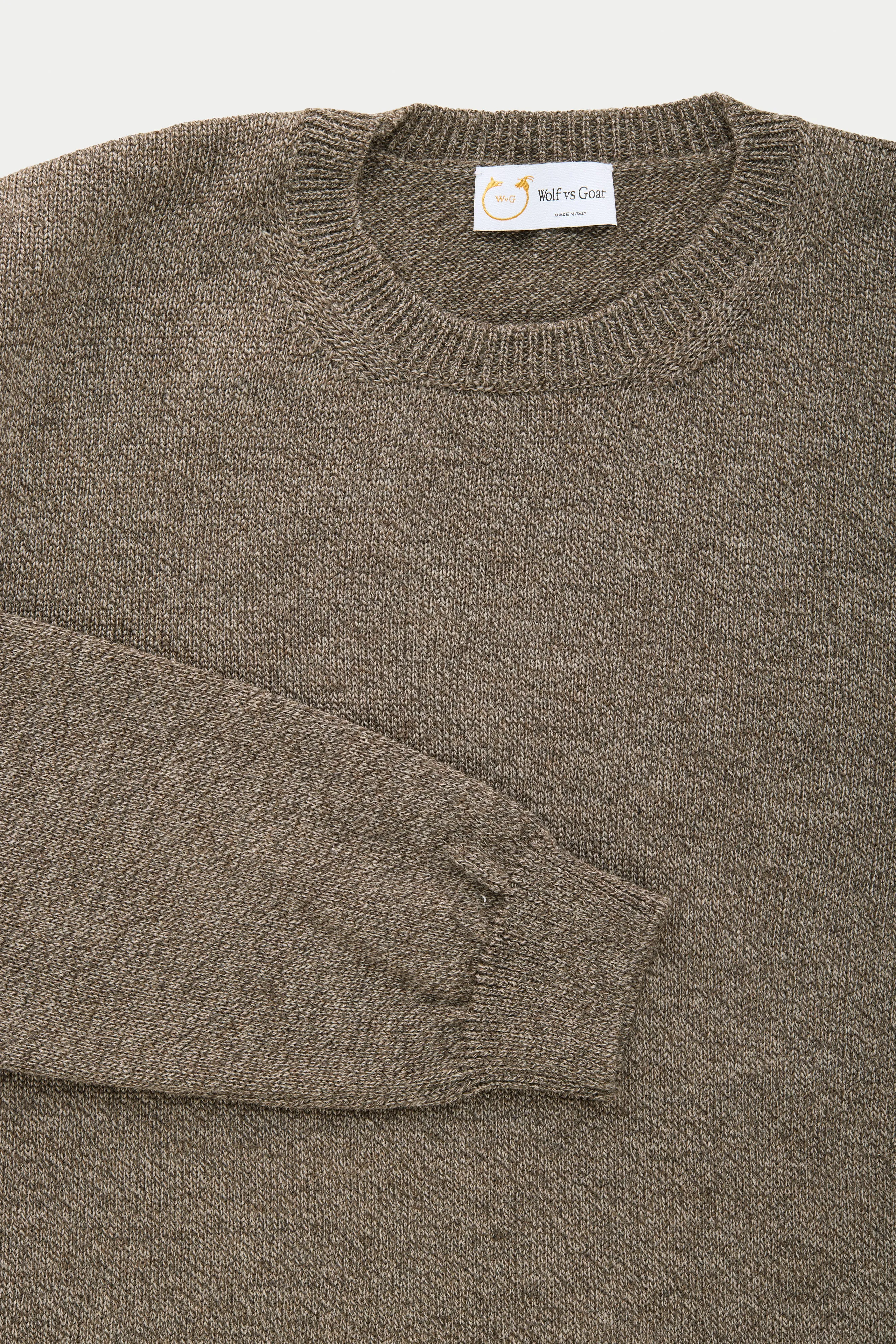Long Sleeve Wool Knitted Crewneck 4 Color Options