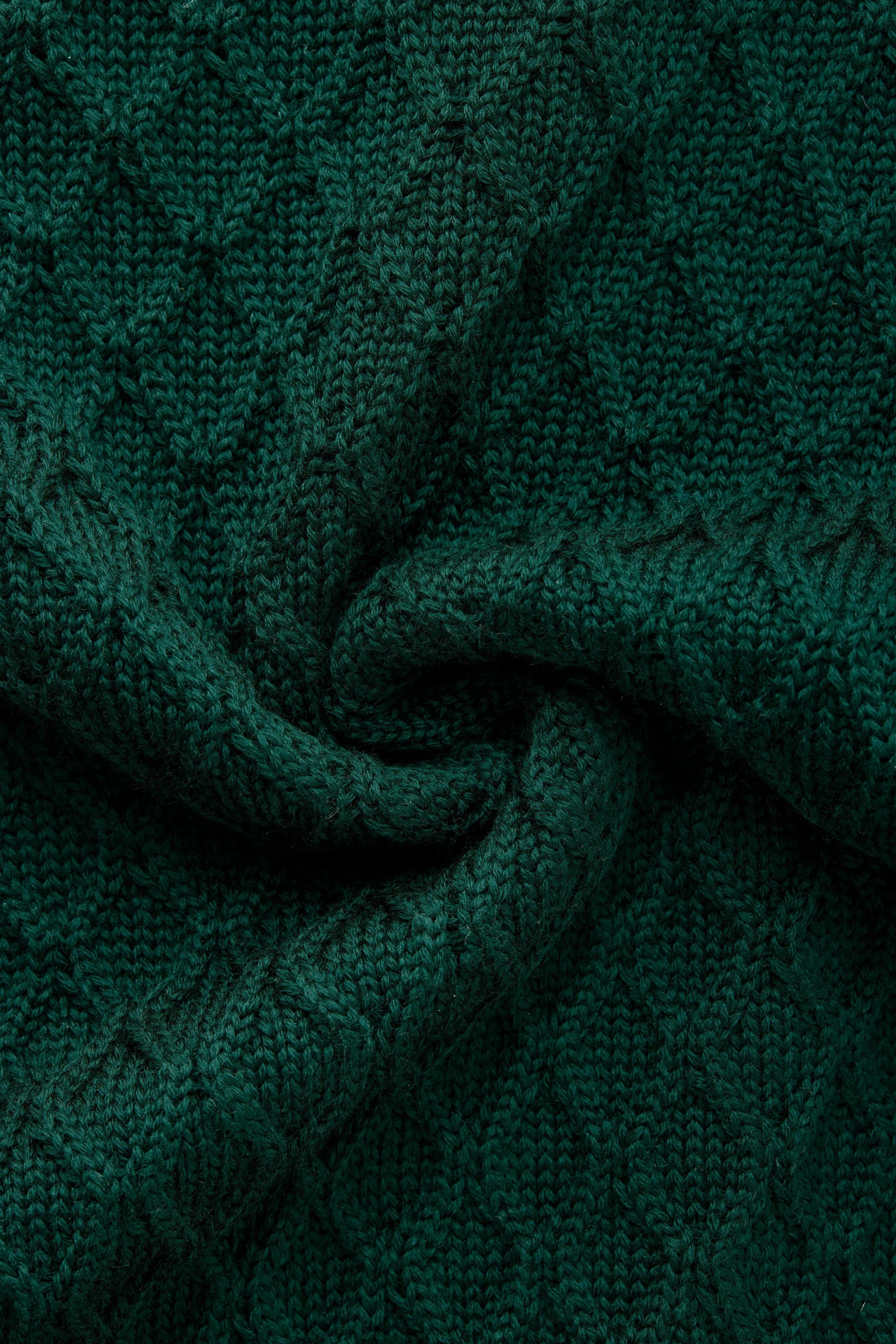 Long Sleeve Wool Knitted Shawl Collar Sweater 3 Color Options