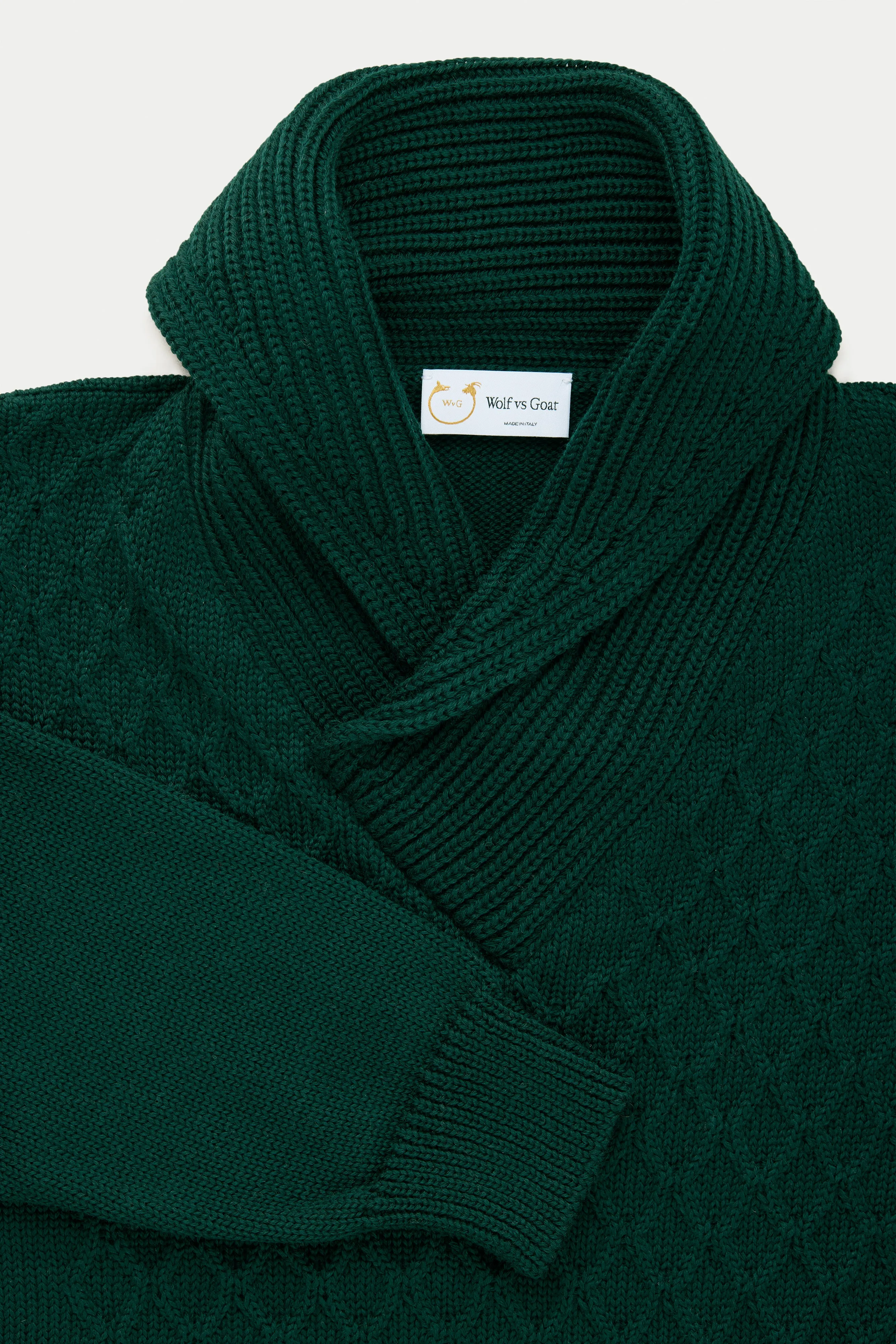 Long Sleeve Wool Knitted Shawl Collar Sweater 3 Color Options