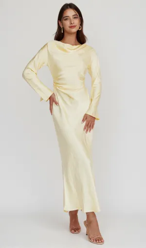 Loveland Cowl Back Midi Dress Butter