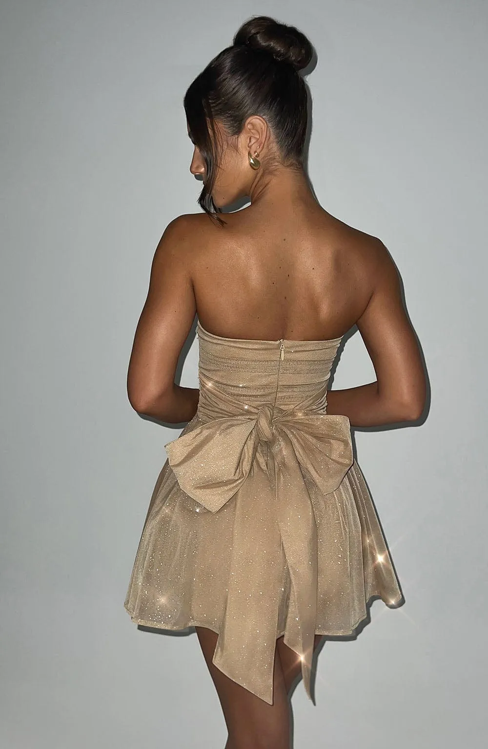 Luciana mini dress – gold glitter