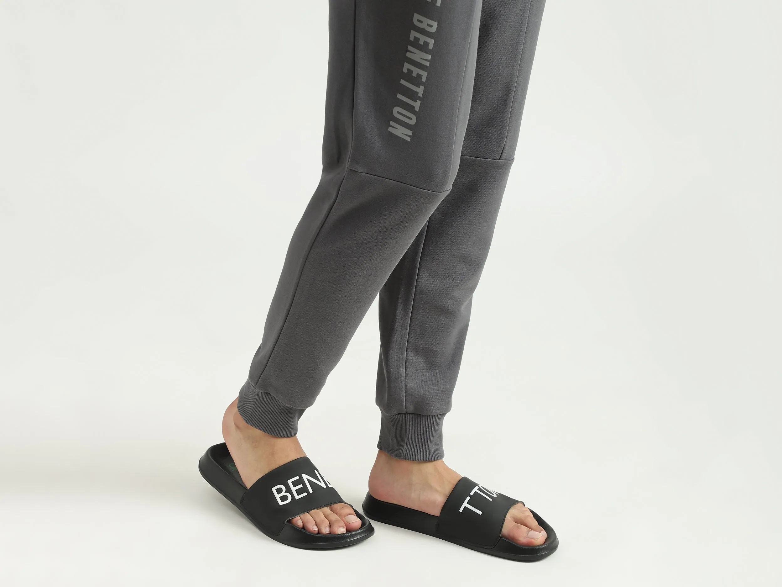 Men Brand Logo Printed Slippers