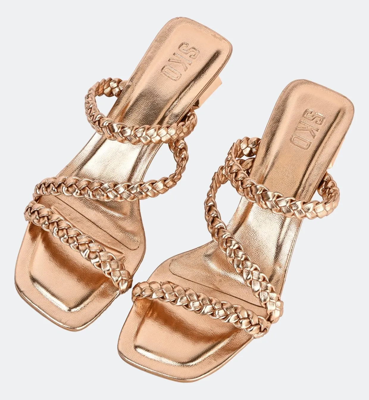 Mia Rose Gold Heels For Women