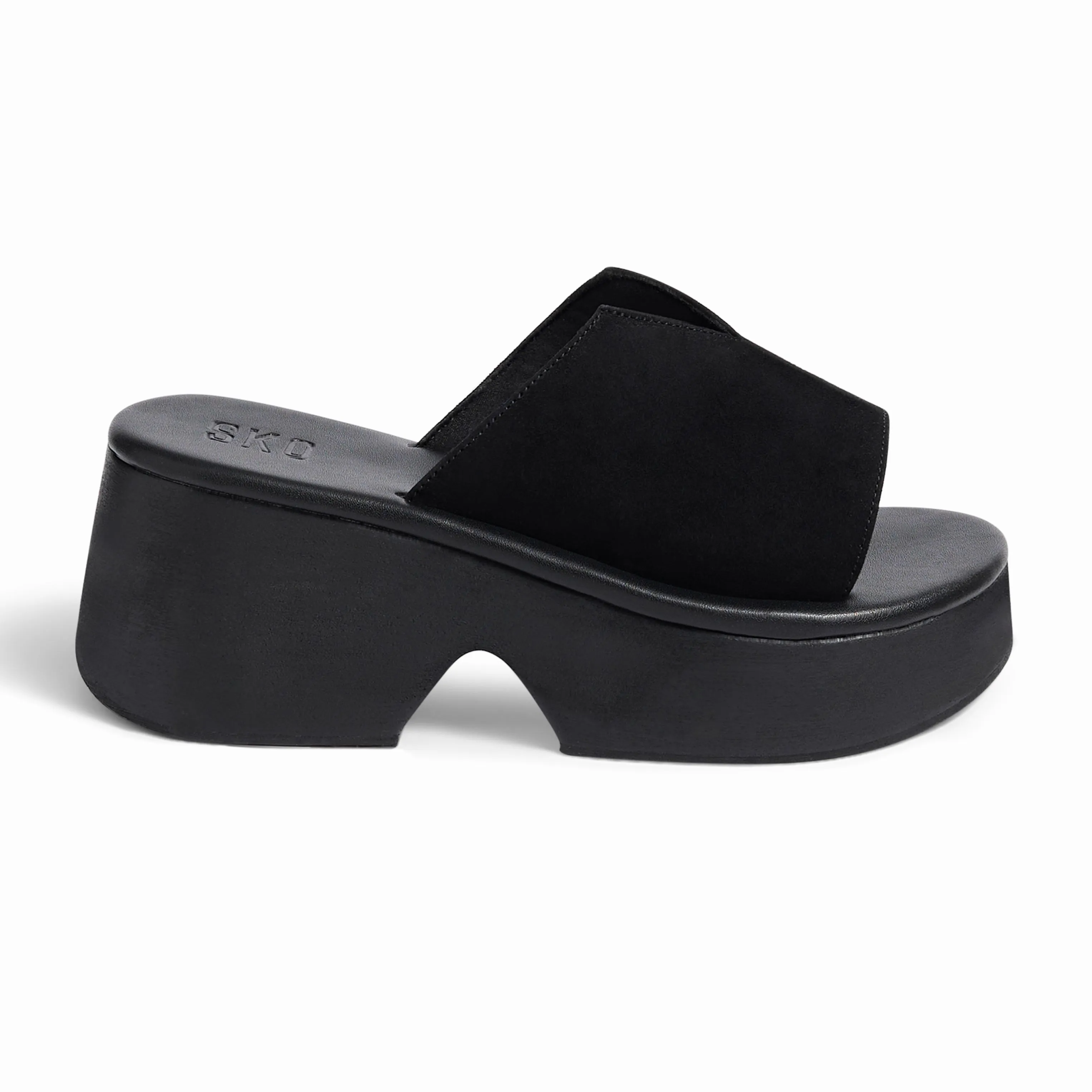 Modena Black Platform Sandals For Women