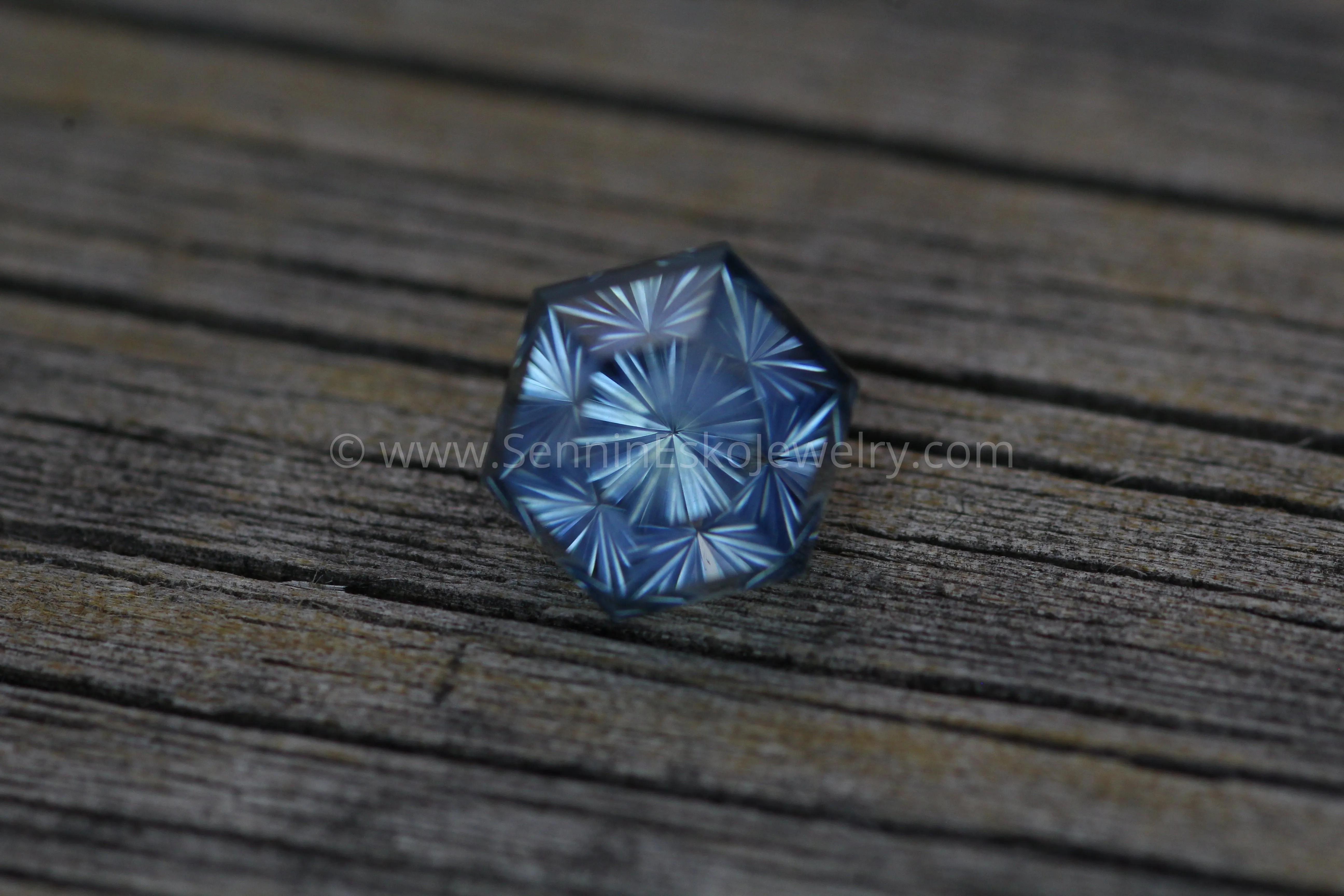 Montana Sapphire Hexagon - 1.8 Carats - 6.4x5.5mm - Fantasy Cut Montana Sapphire