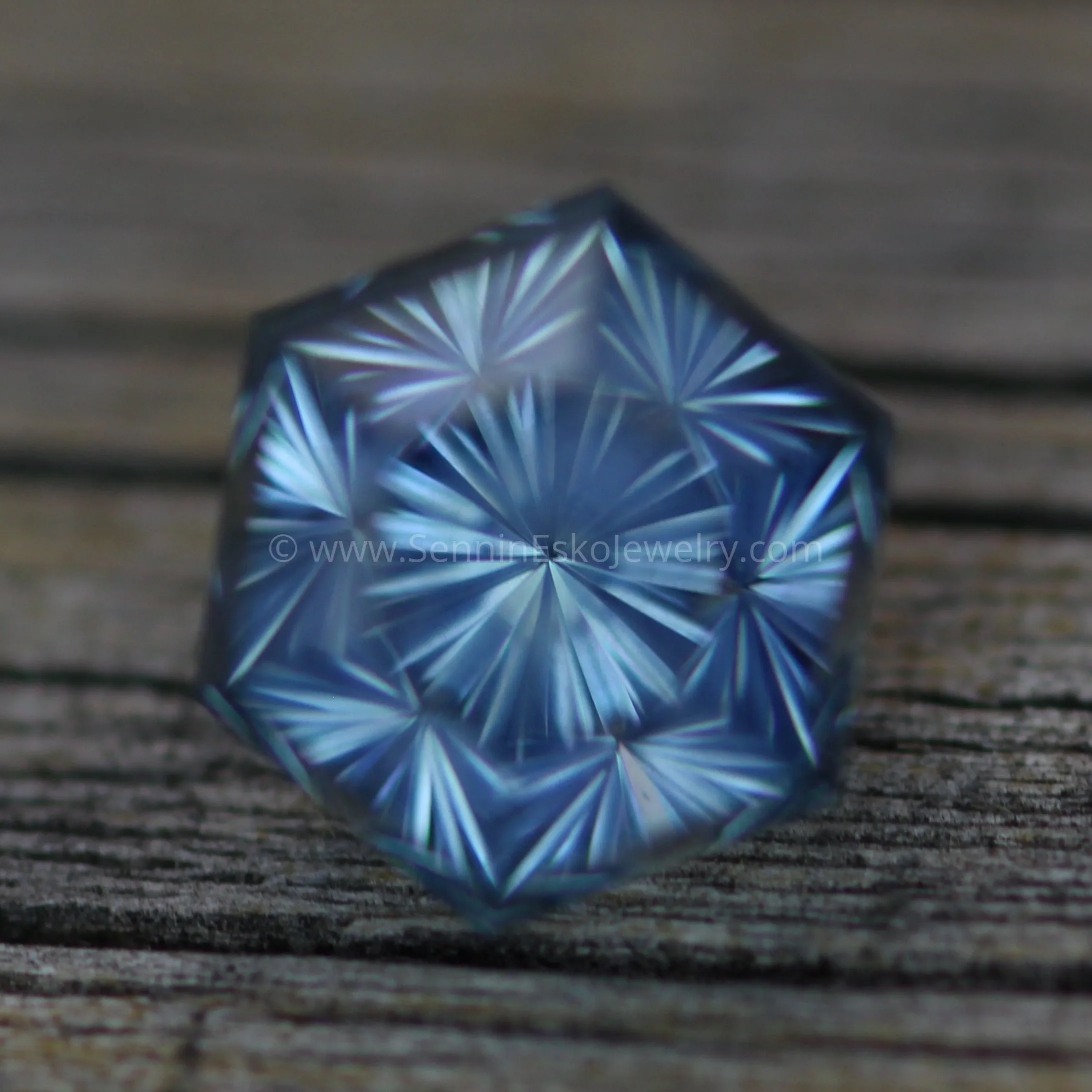 Montana Sapphire Hexagon - 1.8 Carats - 6.4x5.5mm - Fantasy Cut Montana Sapphire
