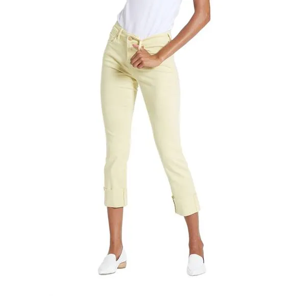 NEW DEAR JOHN DENIM blaire high rise cuffed slim straight jeans in ambrosia