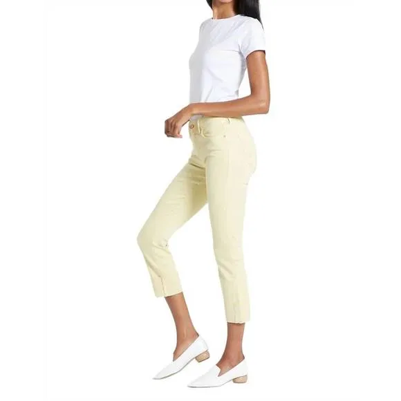 NEW DEAR JOHN DENIM blaire high rise cuffed slim straight jeans in ambrosia