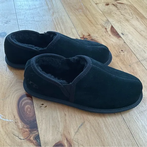 NEW MEN UGG SCUFF ROMEO II SLIPPERS BLACK
