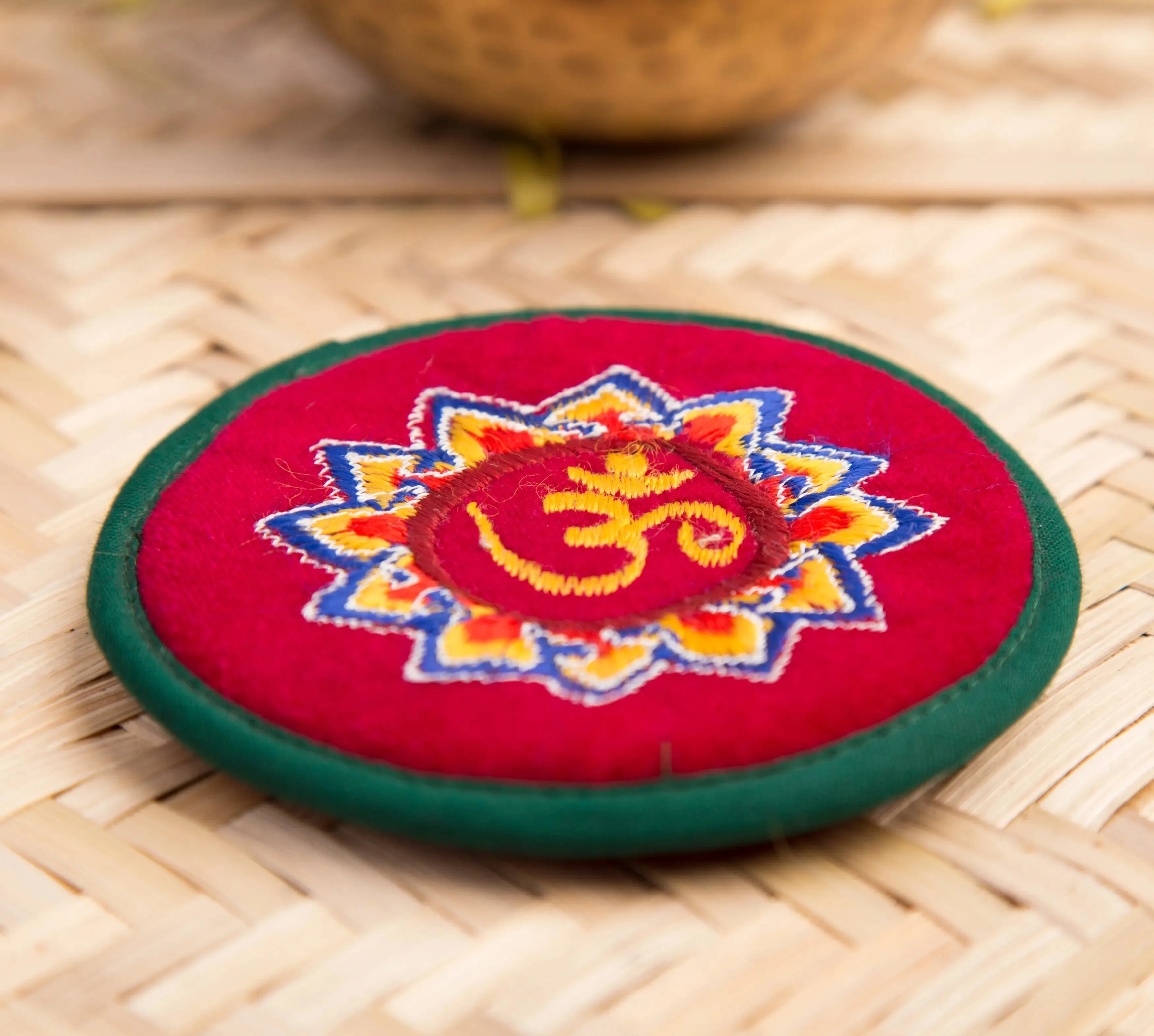 Ohm Knitted Singing Bowl Round Cushion