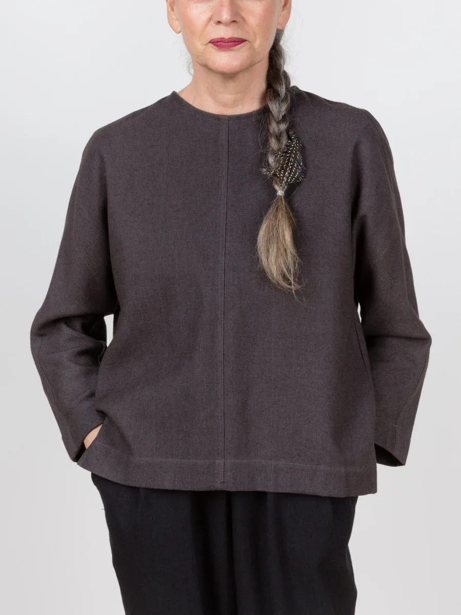 open back top - plum