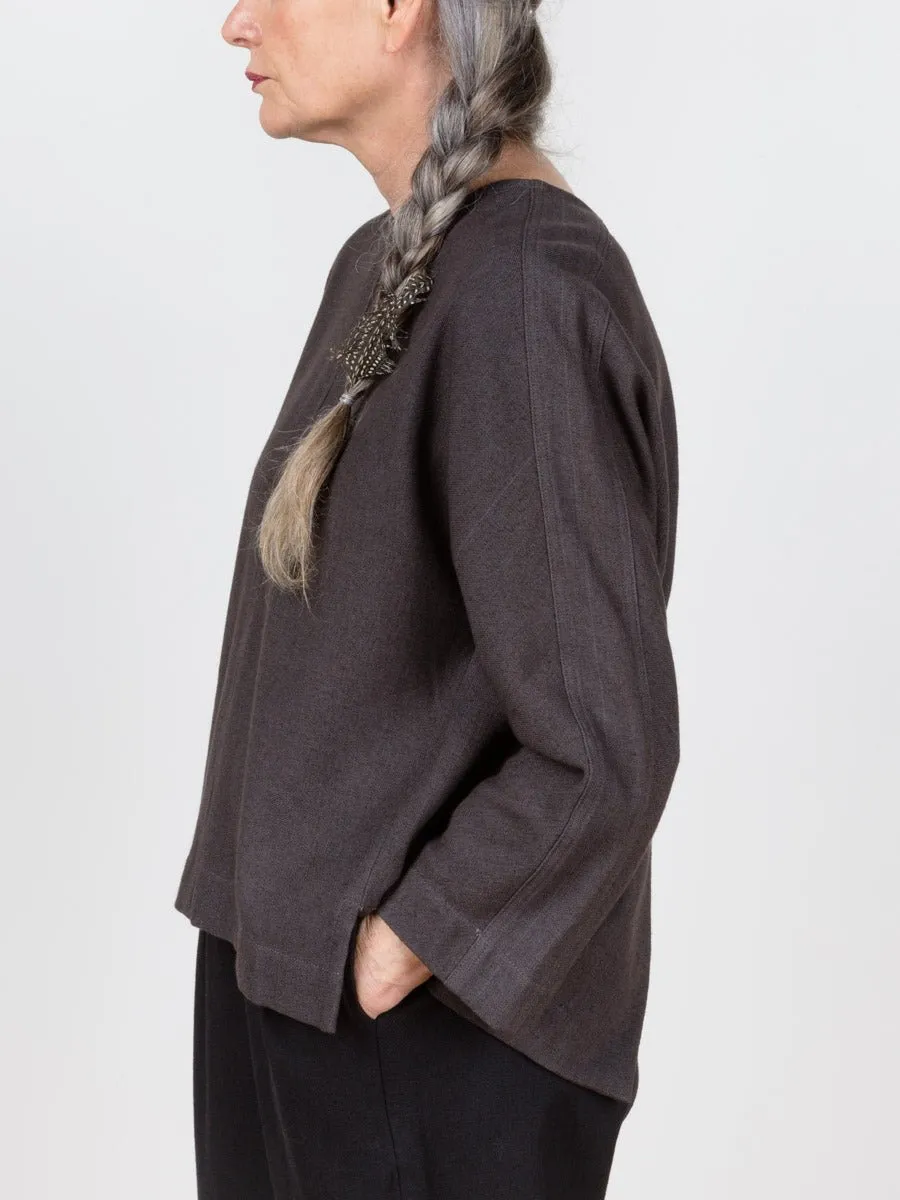 open back top - plum