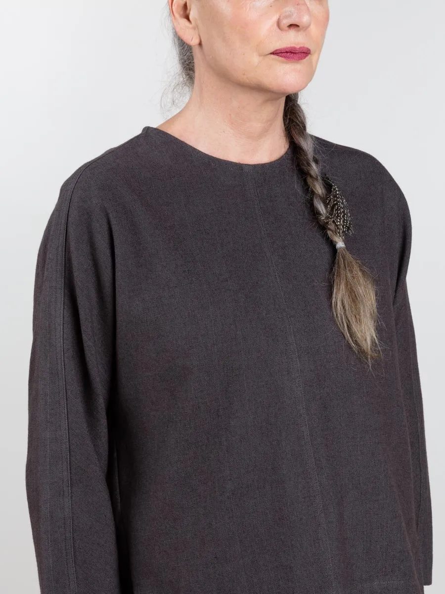 open back top - plum
