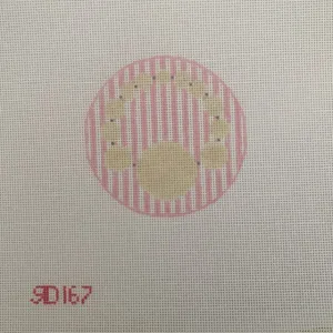 Pearls Monogram Round