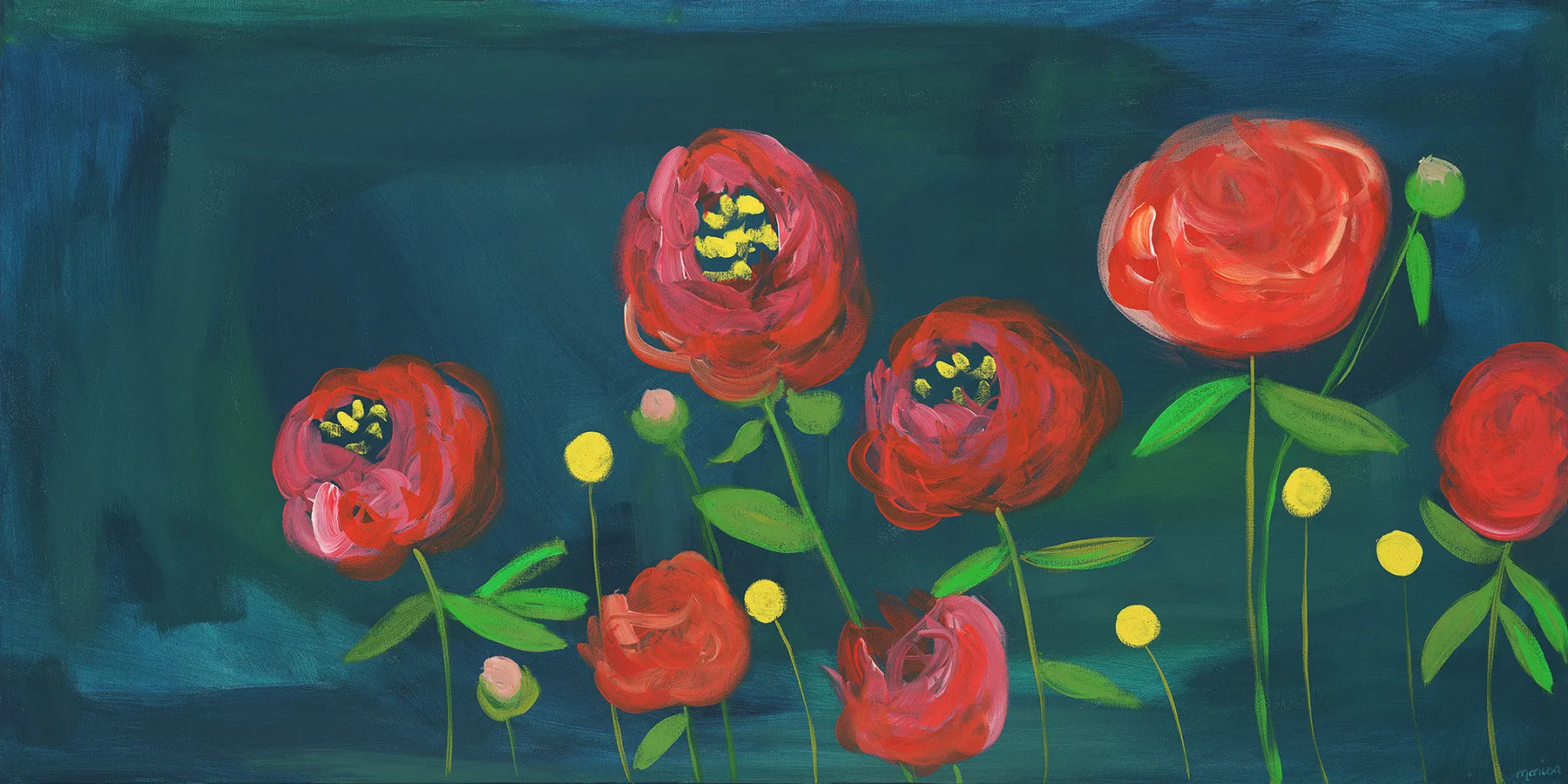 peony bunch | canvas reproduction