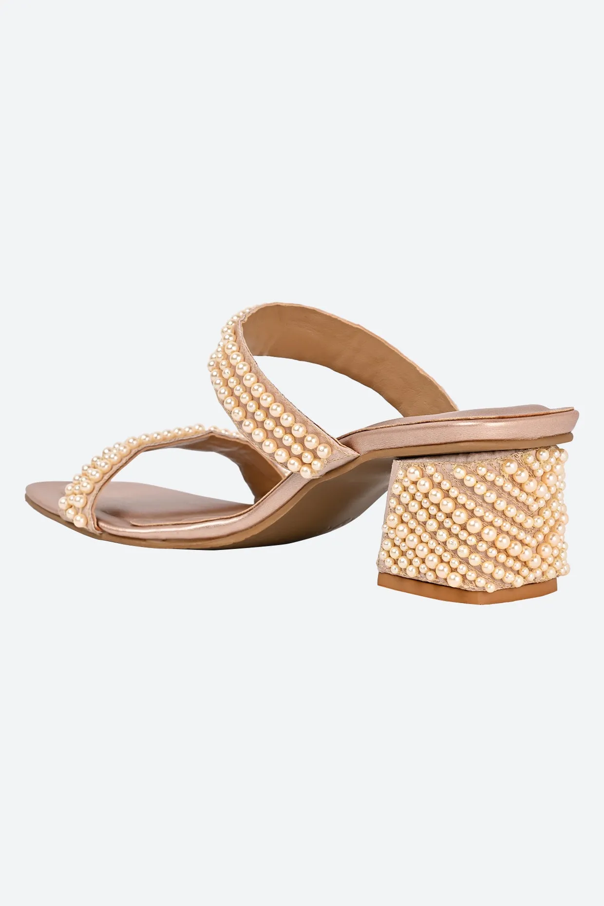 Perla Rose Gold Heels For Women