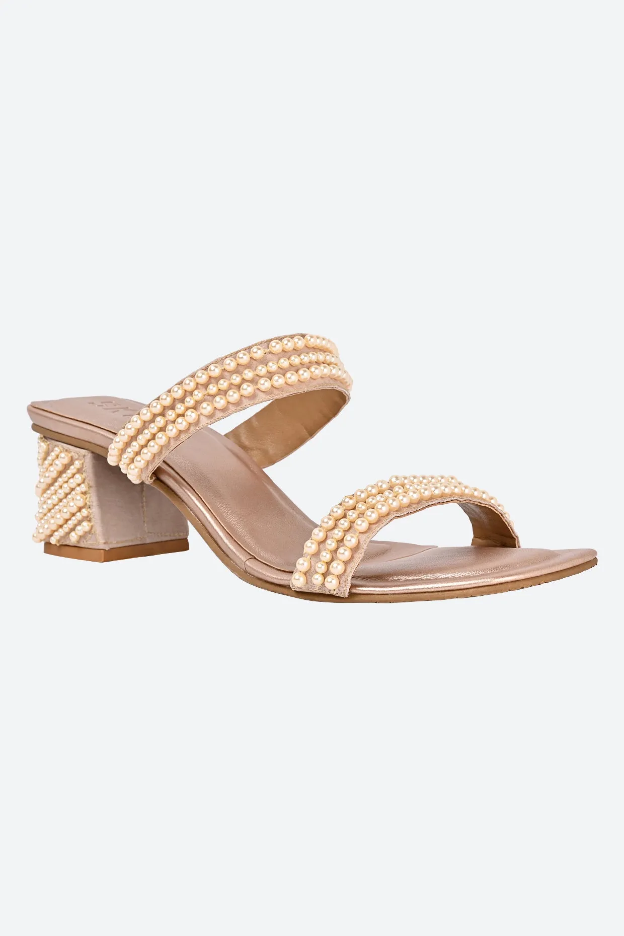 Perla Rose Gold Heels For Women