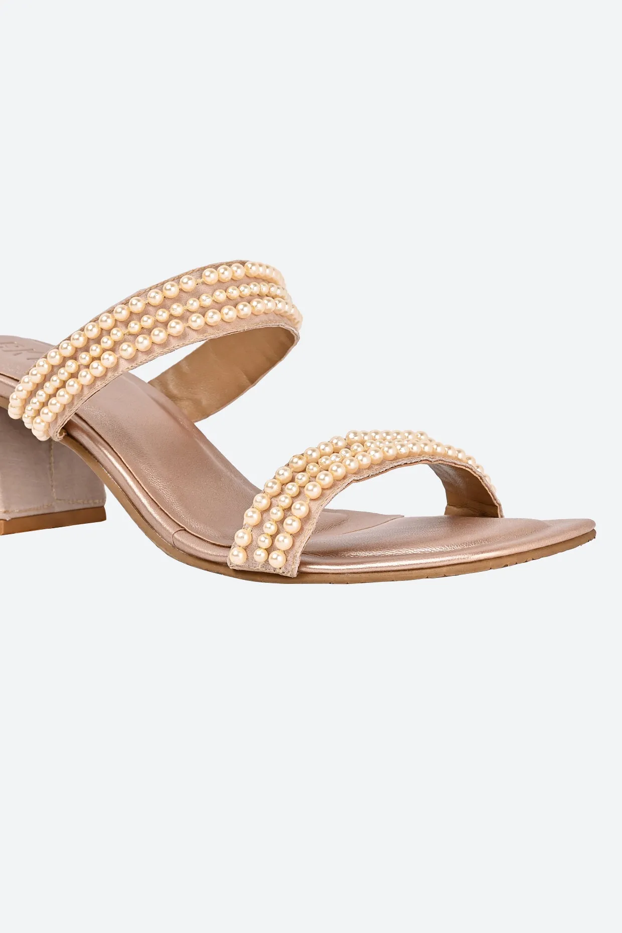 Perla Rose Gold Heels For Women