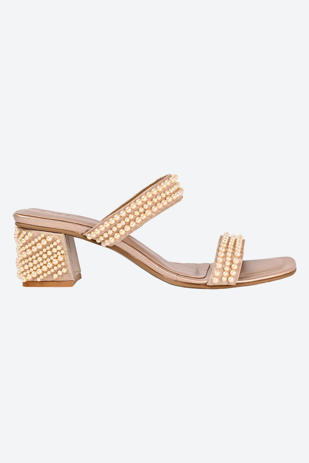 Perla Rose Gold Heels For Women