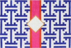 PG-489 Blue Lattice with Stripe
